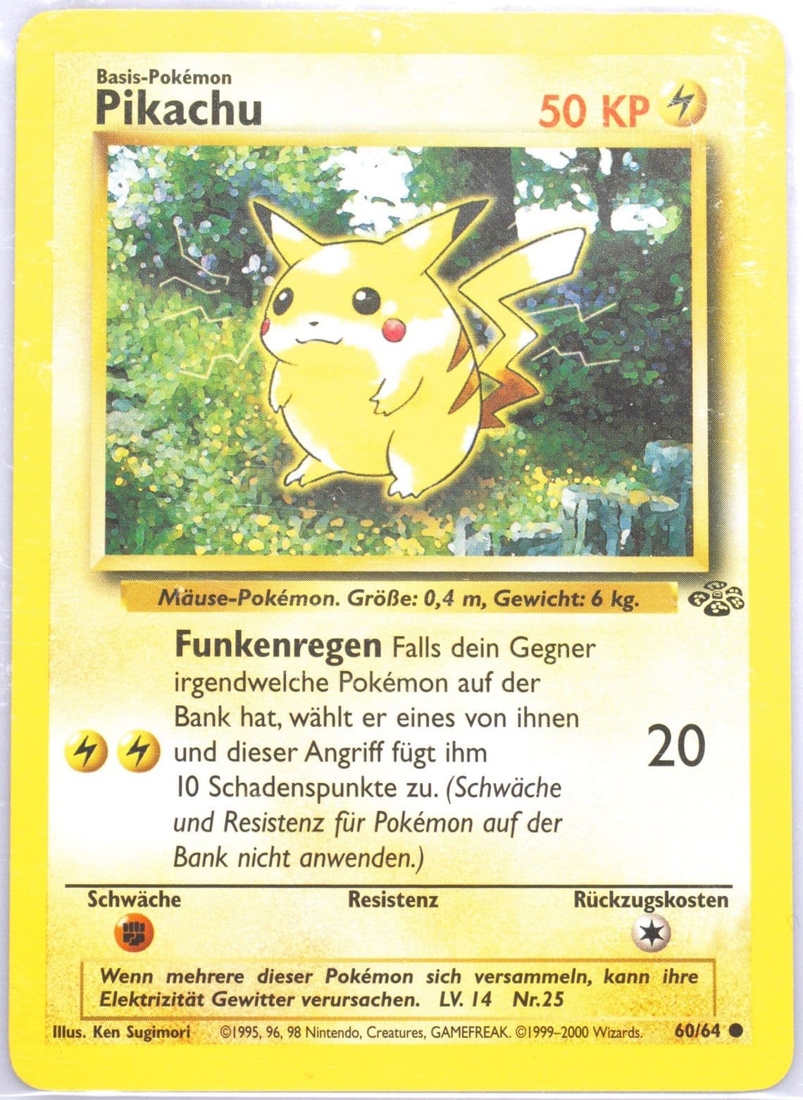 Pikachu (60) 2000 Pokemon German Jungle