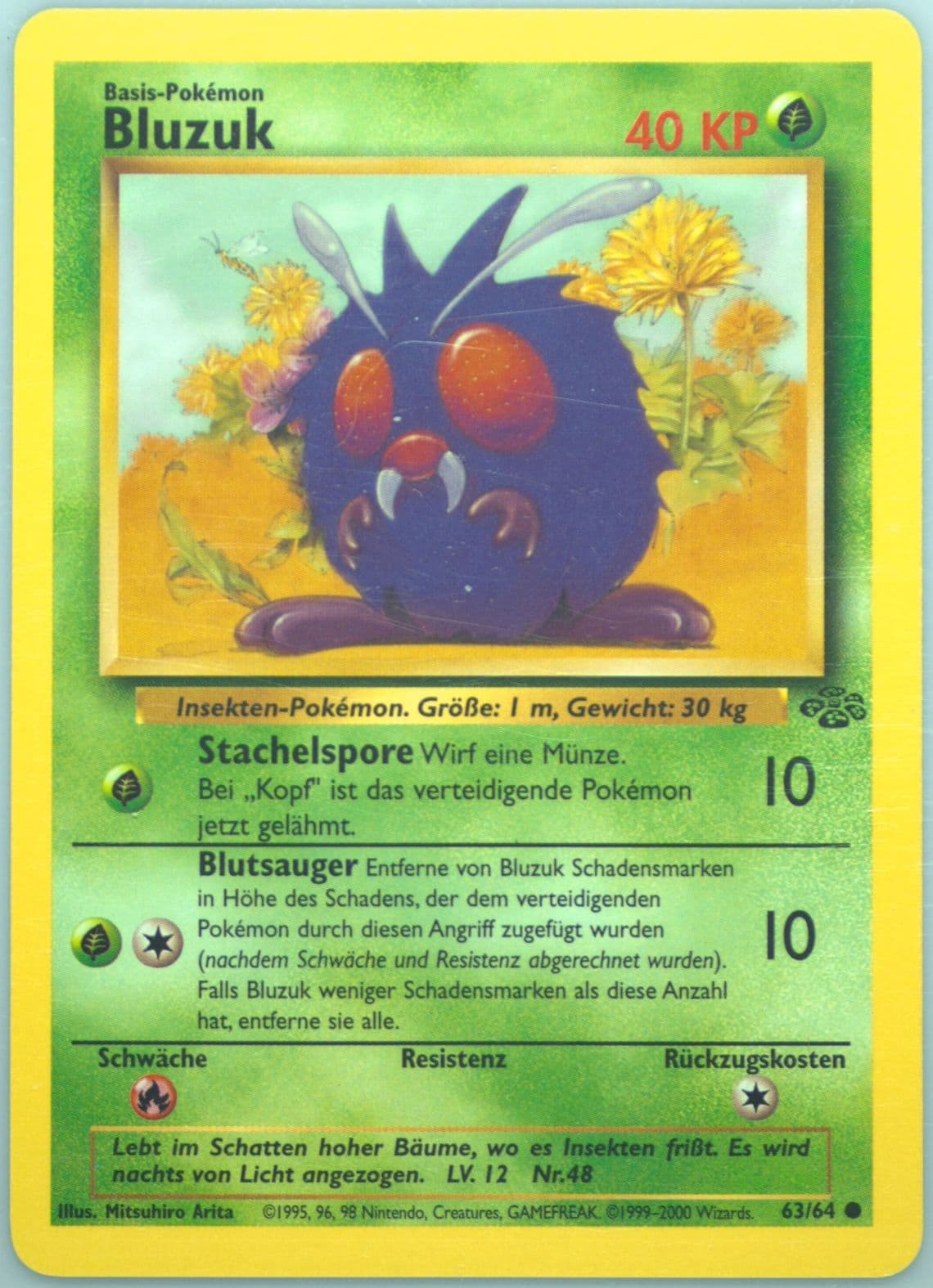 Bluzuk (63) 2000 Pokemon German Jungle