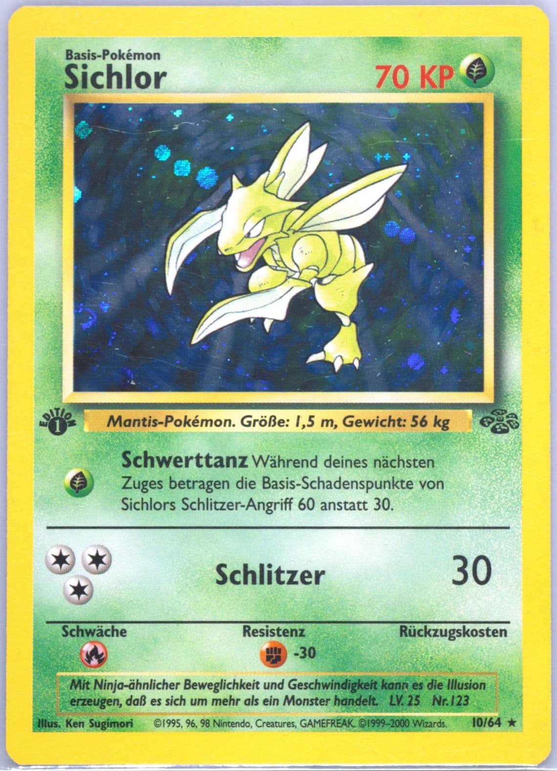 Sichlor-Holo 1st Edition (10) 2000 Pokemon German Jungle