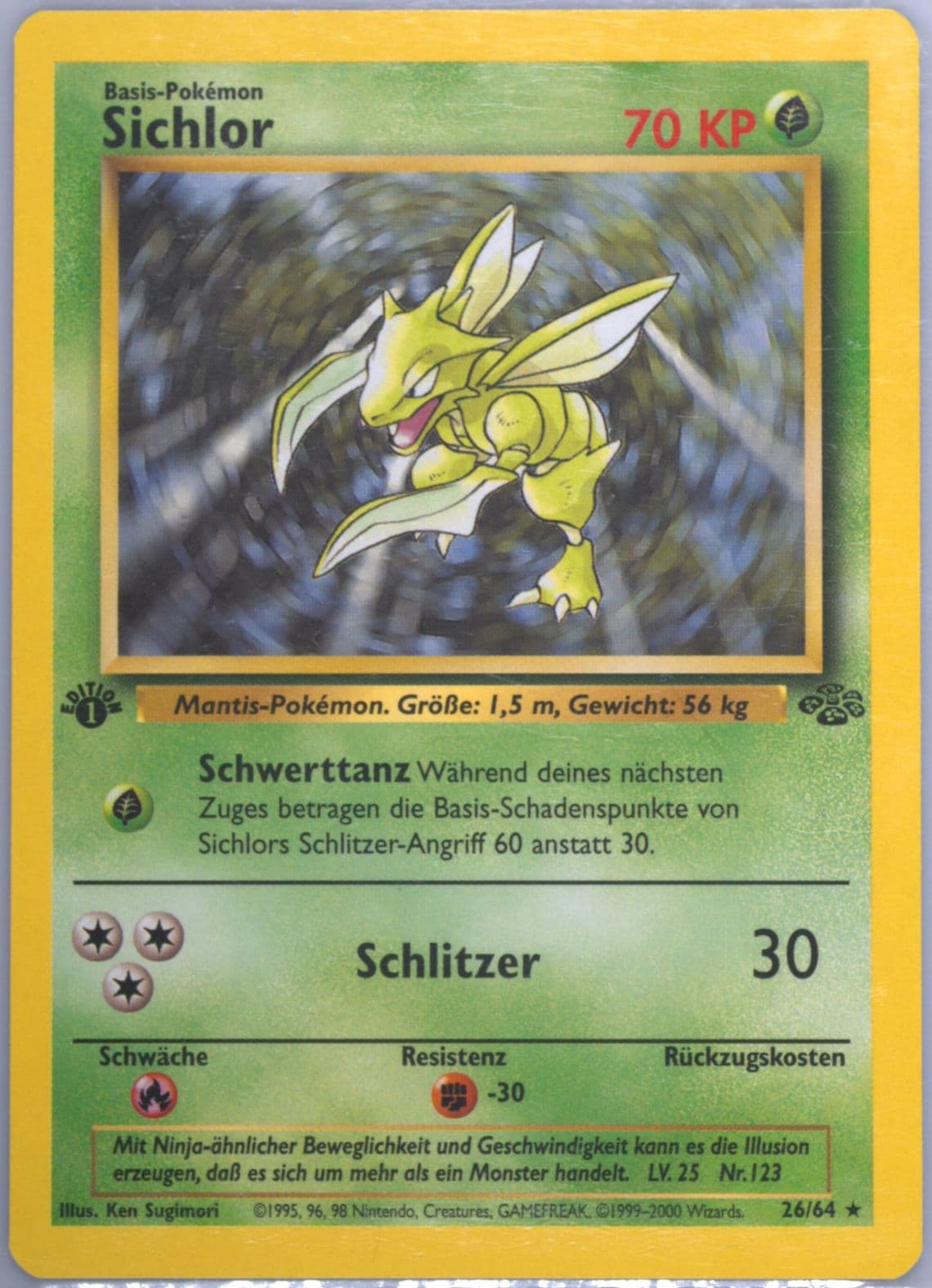 Sichlor 1st Edition (26) 2000 Pokemon German Jungle