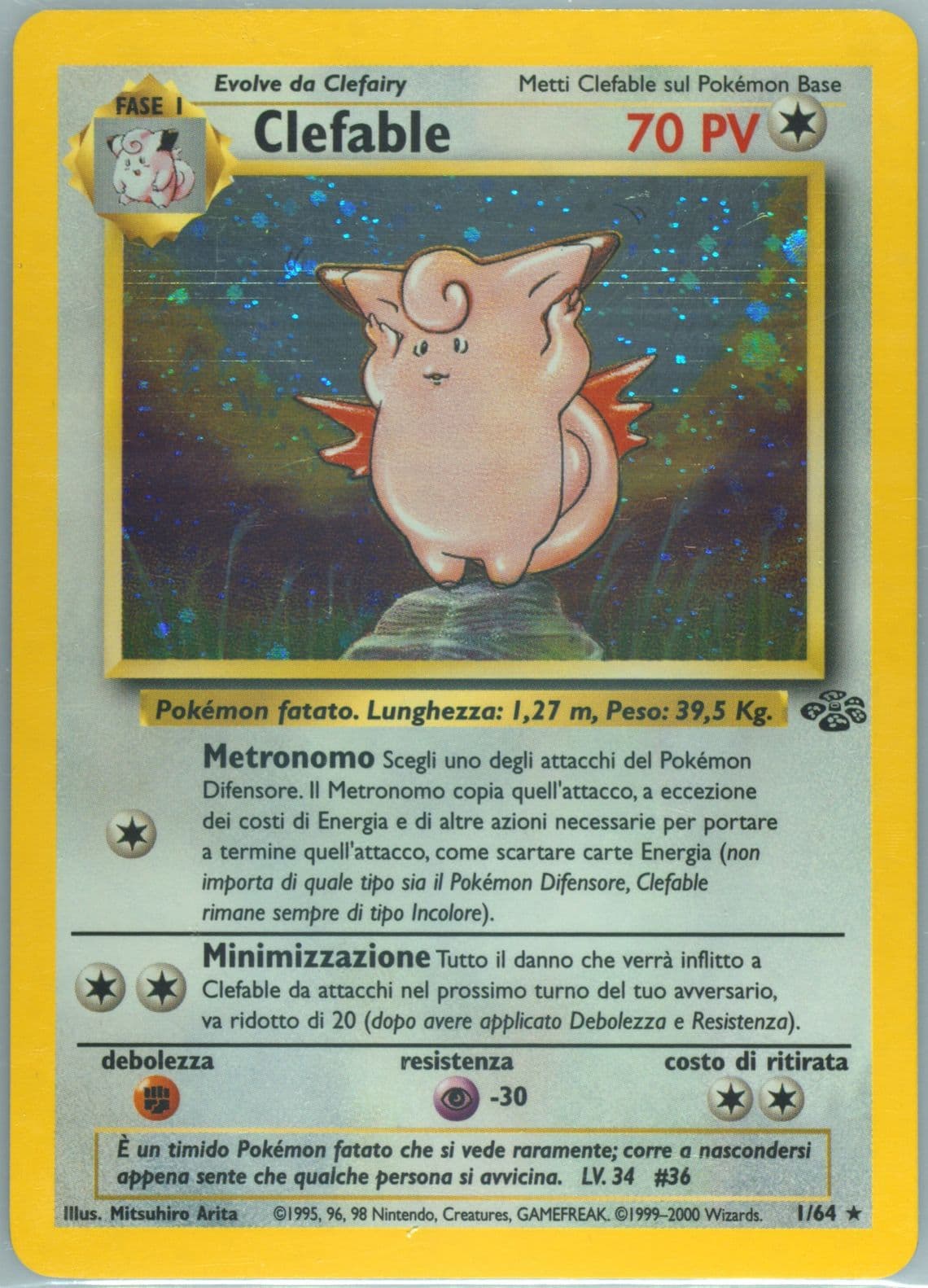 Clefable-Holo (1) 2000 Pokemon Italian Jungle