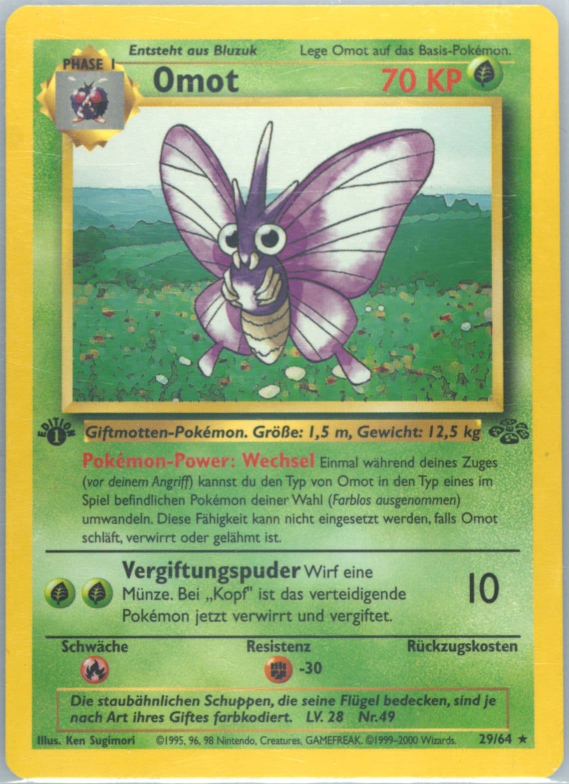 Omot 1st Edition (29) 2000 Pokemon German Jungle