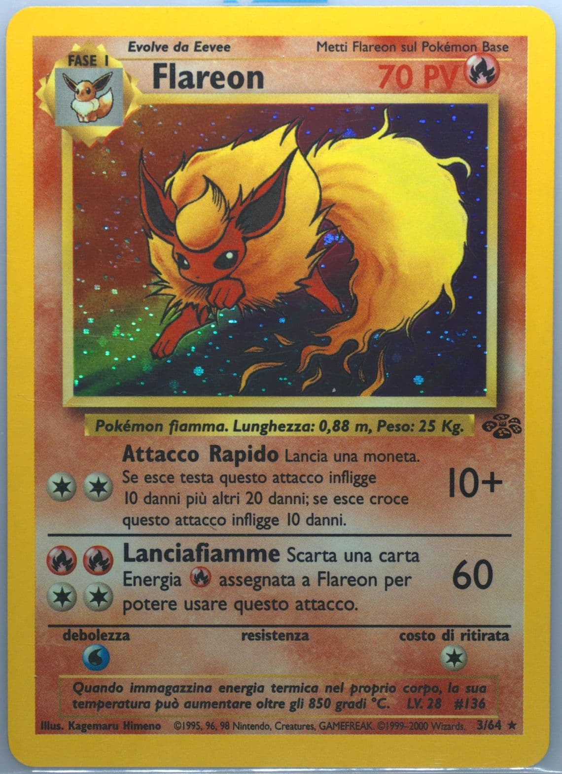 Flareon-Holo (3) 2000 Pokemon Italian Jungle