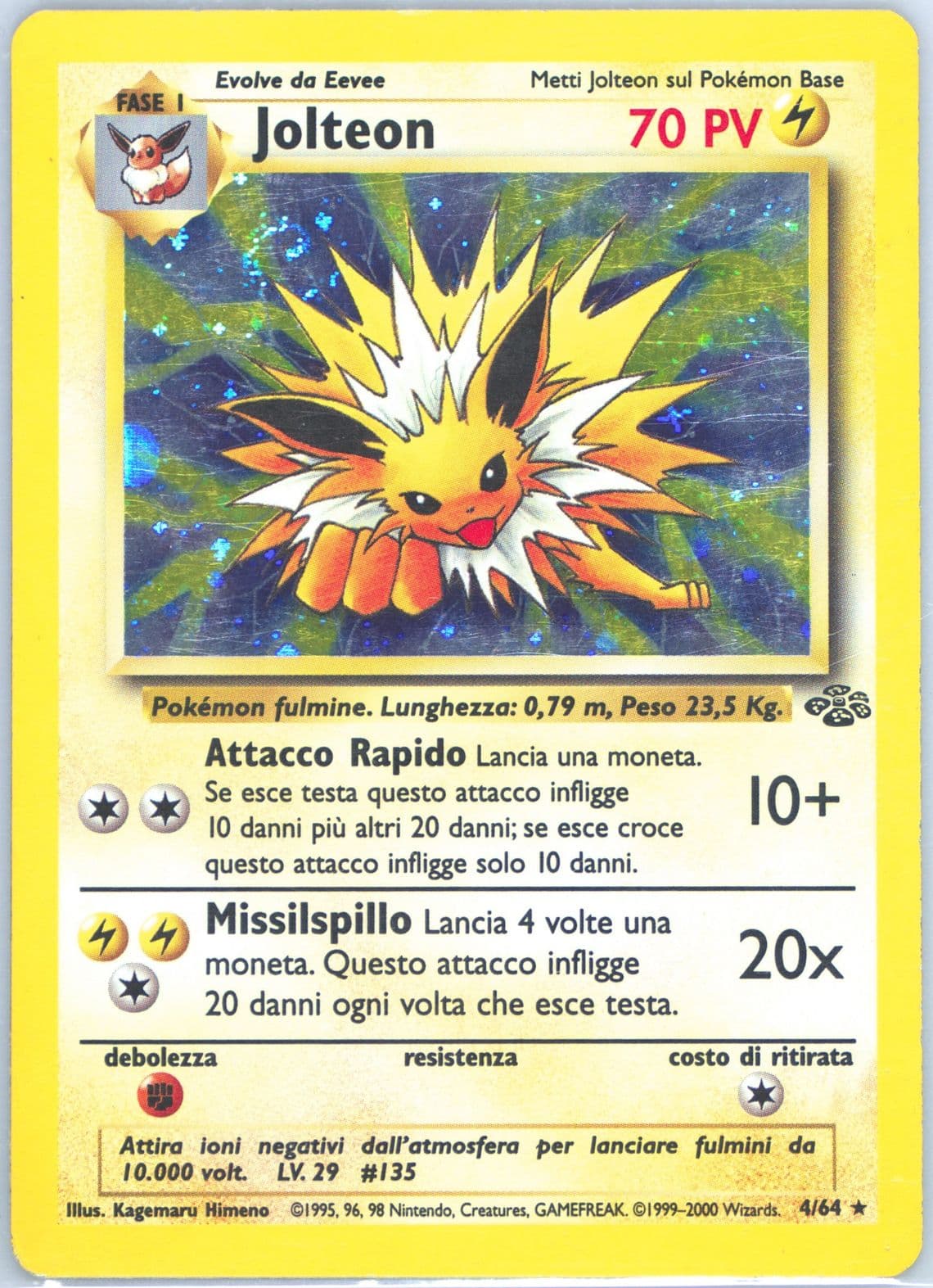 Jolteon-Holo (4) 2000 Pokemon Italian Jungle