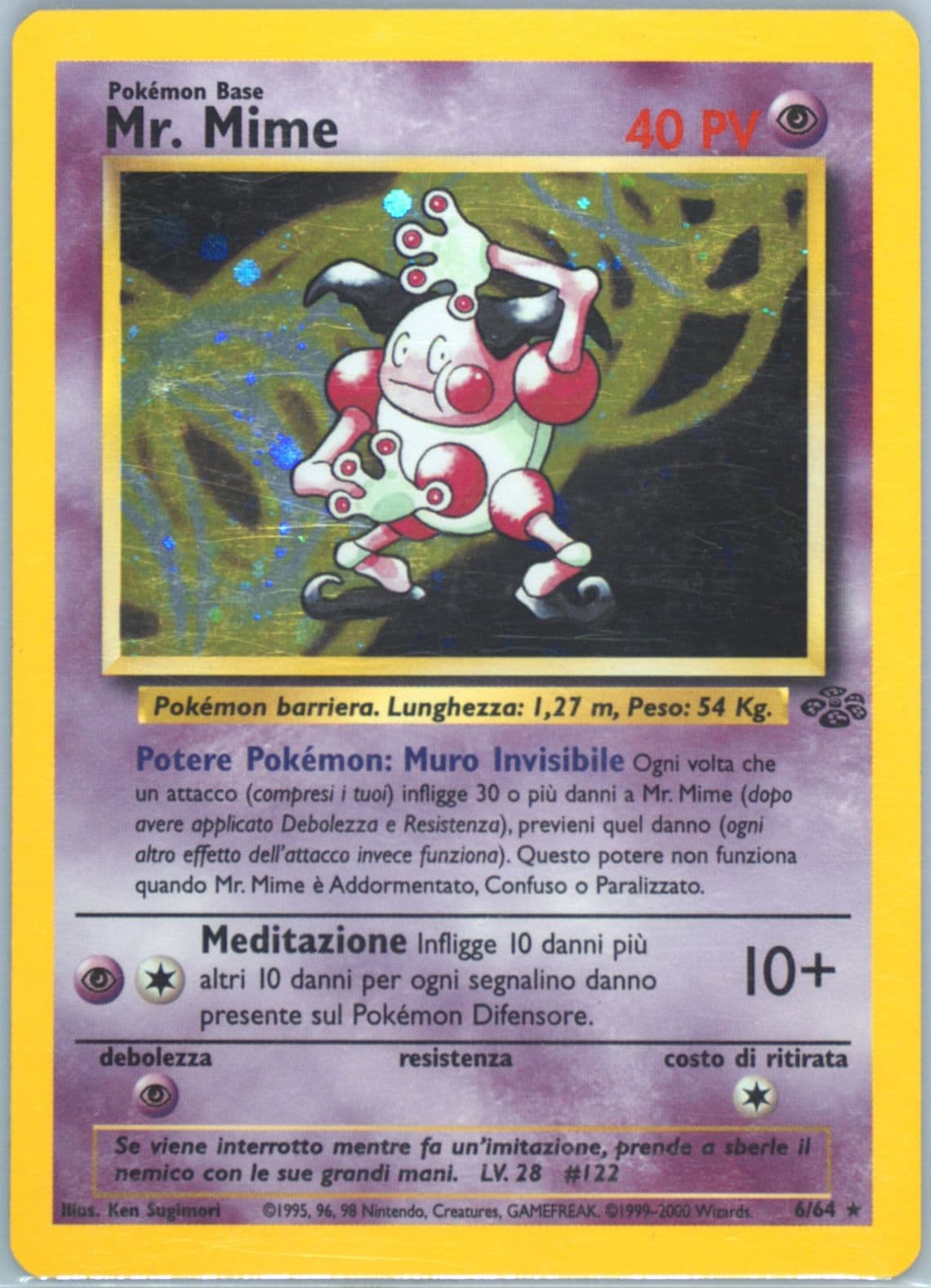 Mr. Mime-Holo (6) 2000 Pokemon Italian Jungle