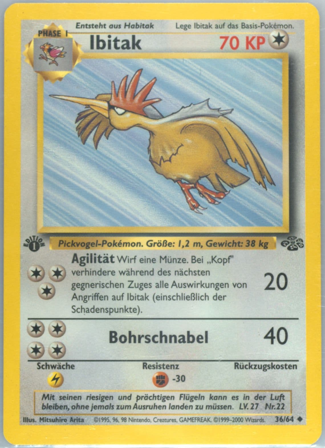 Ibitak 1st Edition (36) 2000 Pokemon German Jungle
