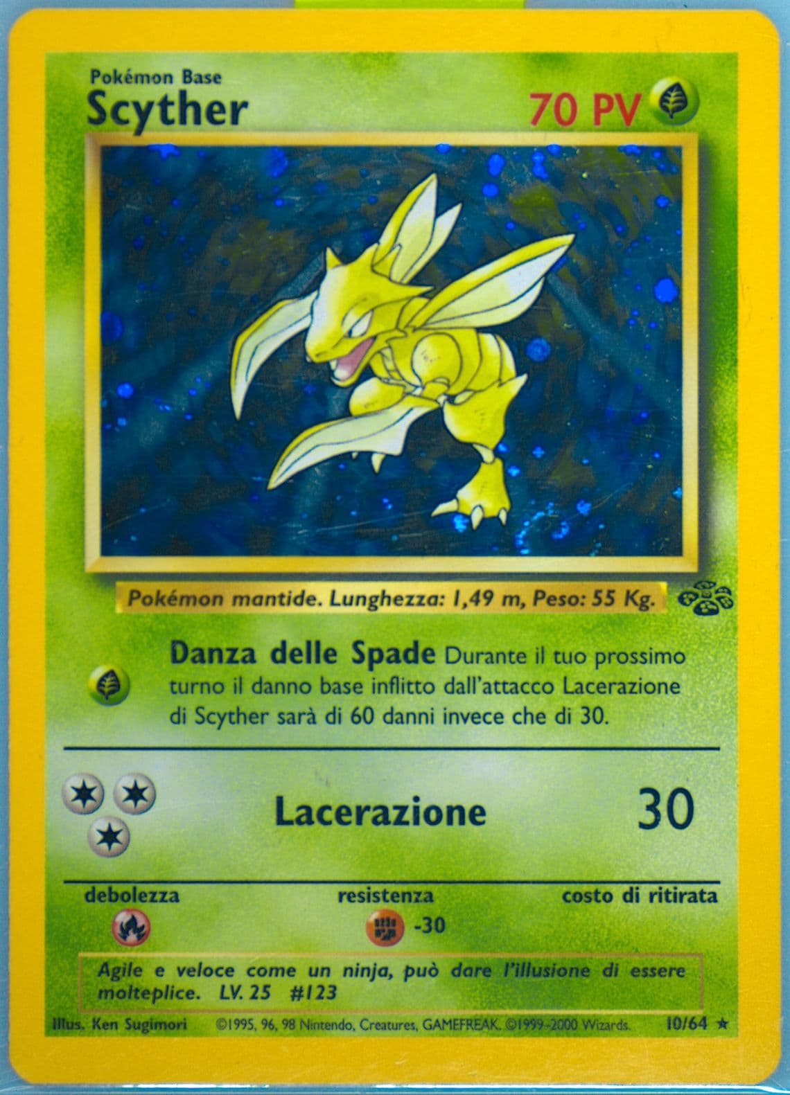 Scyther-Holo (10) 2000 Pokemon Italian Jungle