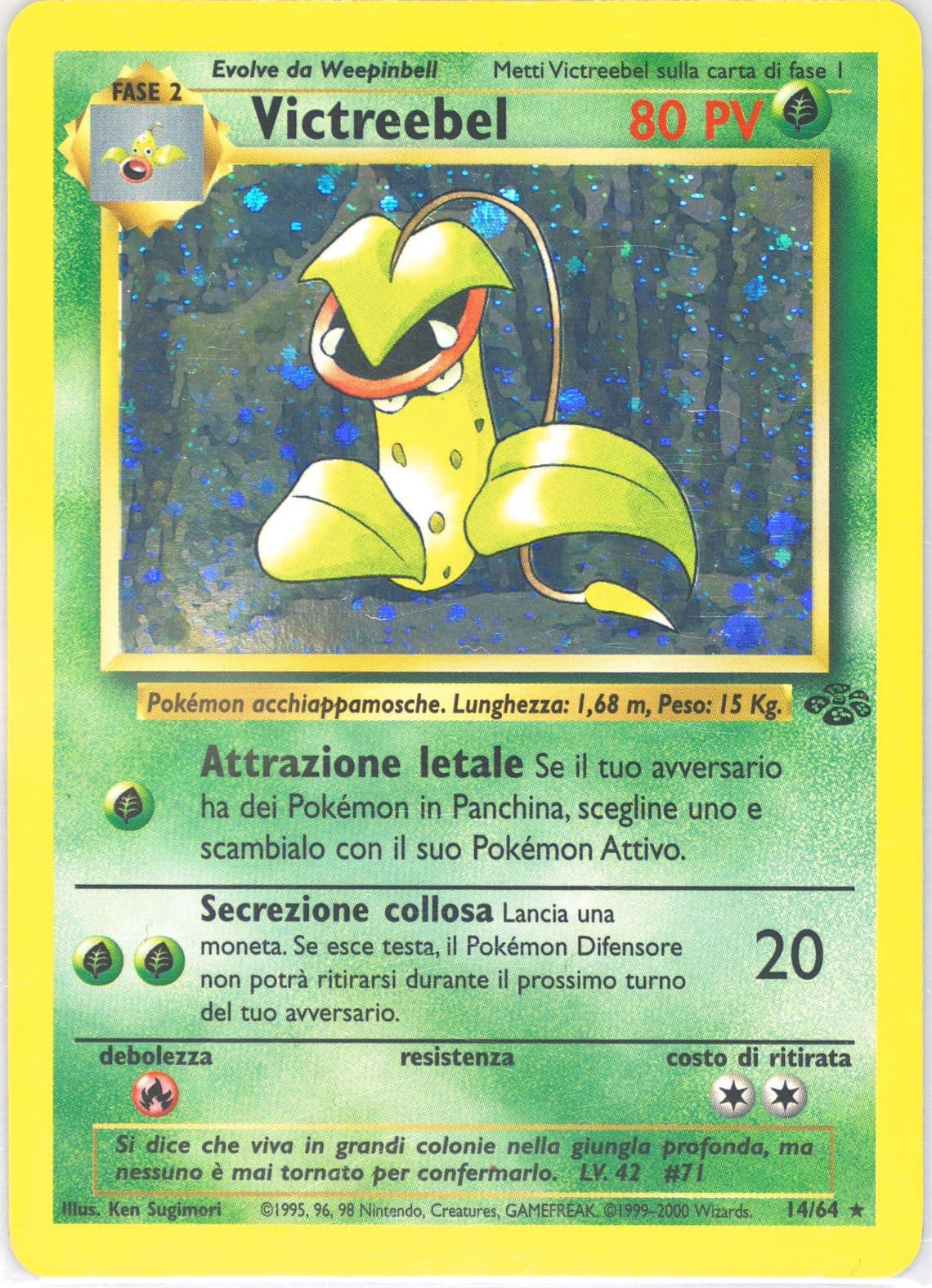 Victreebel-Holo (14) 2000 Pokemon Italian Jungle