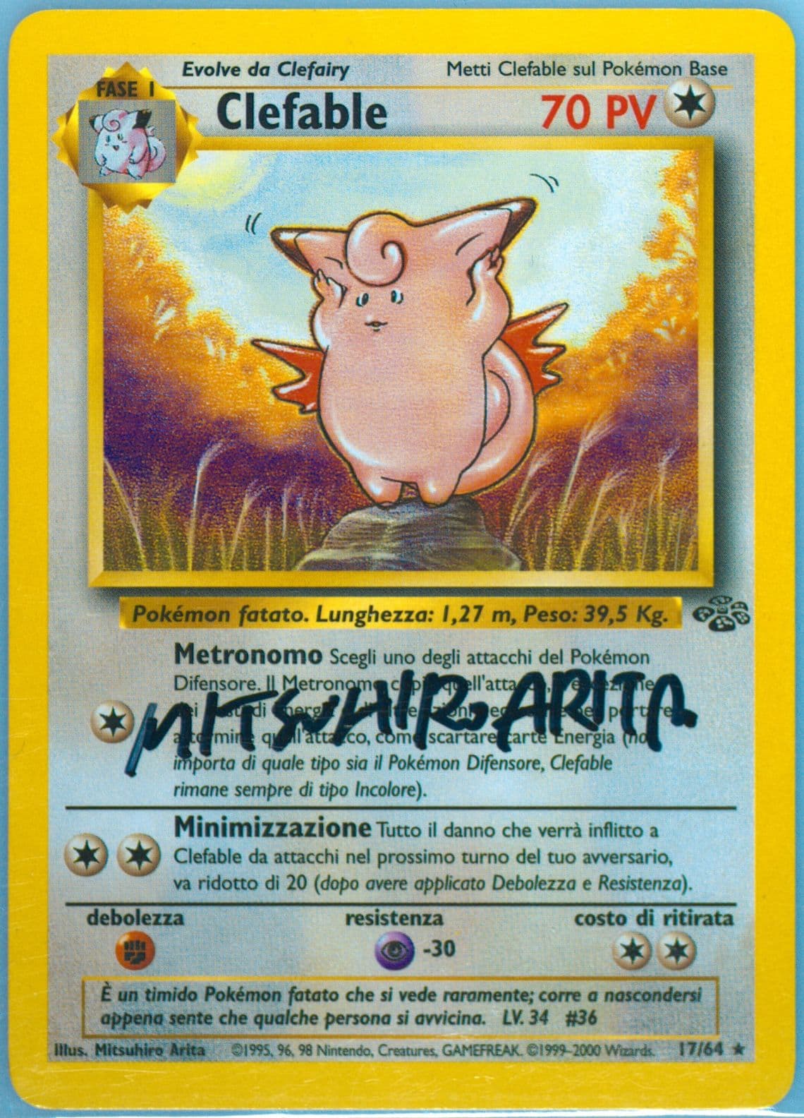 Clefable (17) 2000 Pokemon Italian Jungle