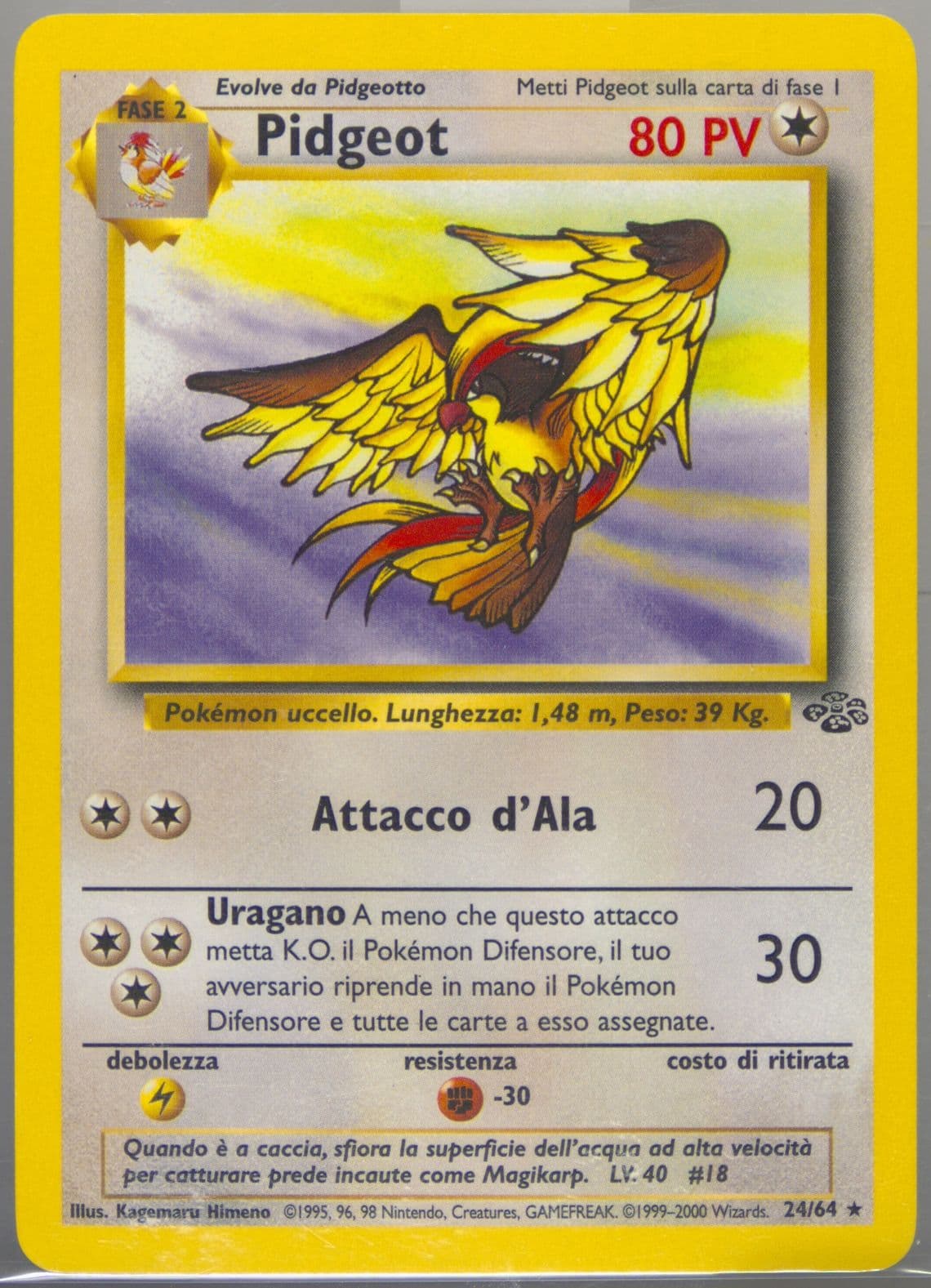 Pidgeot (24) 2000 Pokemon Italian Jungle