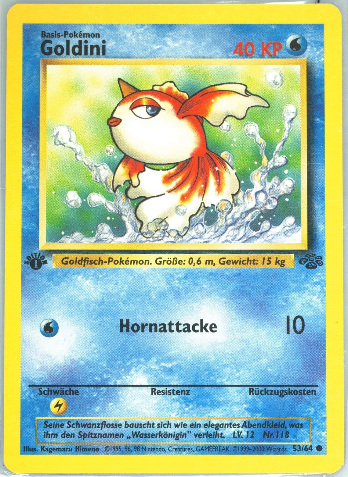 Goldini 1st Edition (53) 2000 Pokemon German Jungle