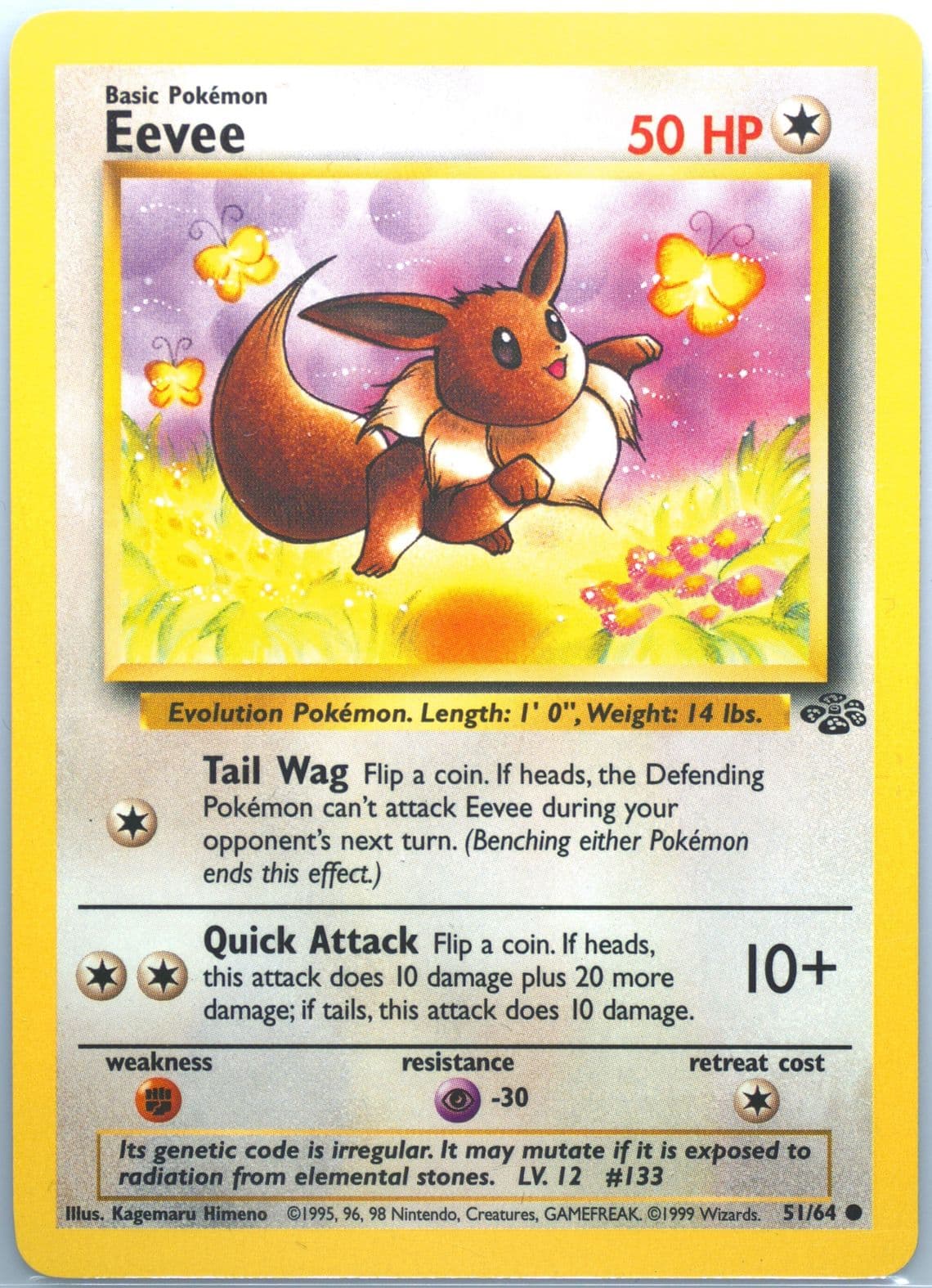 Eevee (51) 2000 Pokemon Italian Jungle