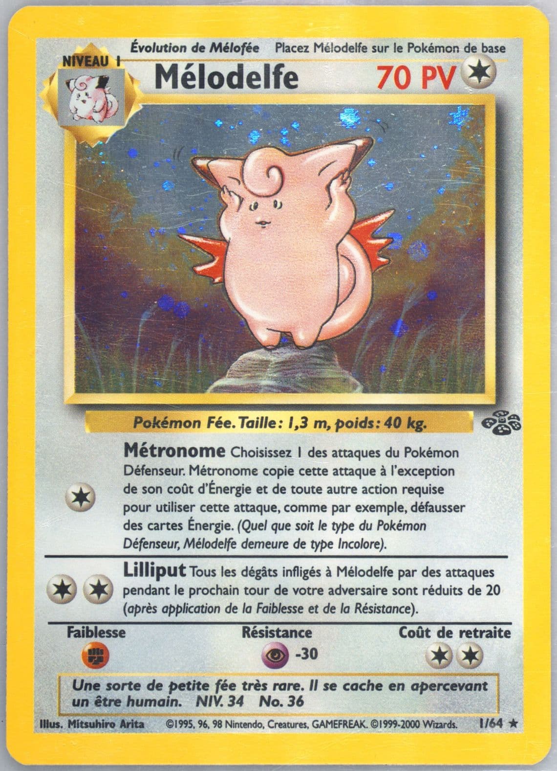 Melodelfe-Holo (1) 2000 Pokemon French Jungle