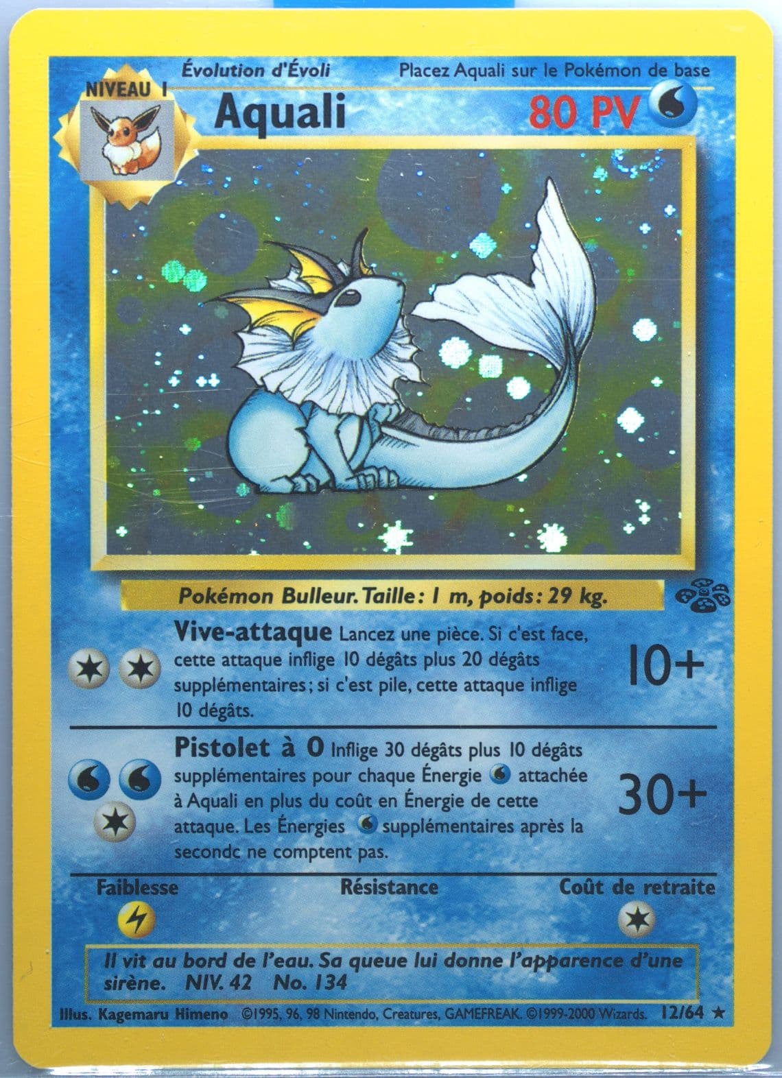 Aquali-Holo (12) 2000 Pokemon French Jungle