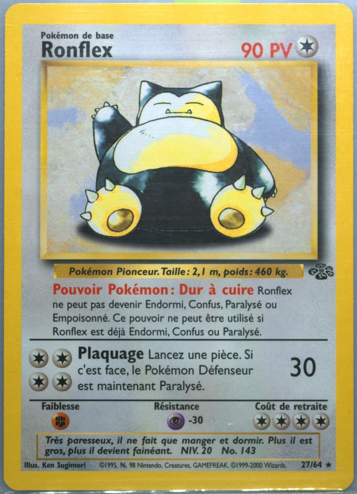 Ronflex (27) 2000 Pokemon French Jungle