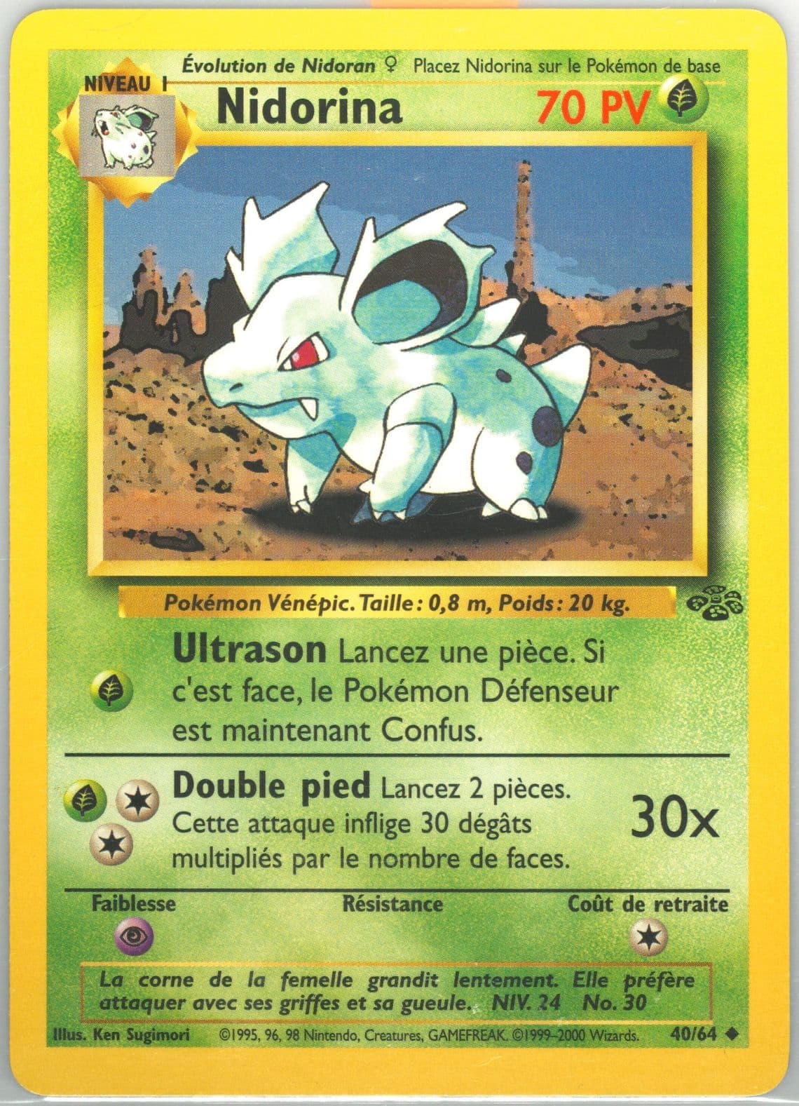 Nidorina (40) 2000 Pokemon French Jungle