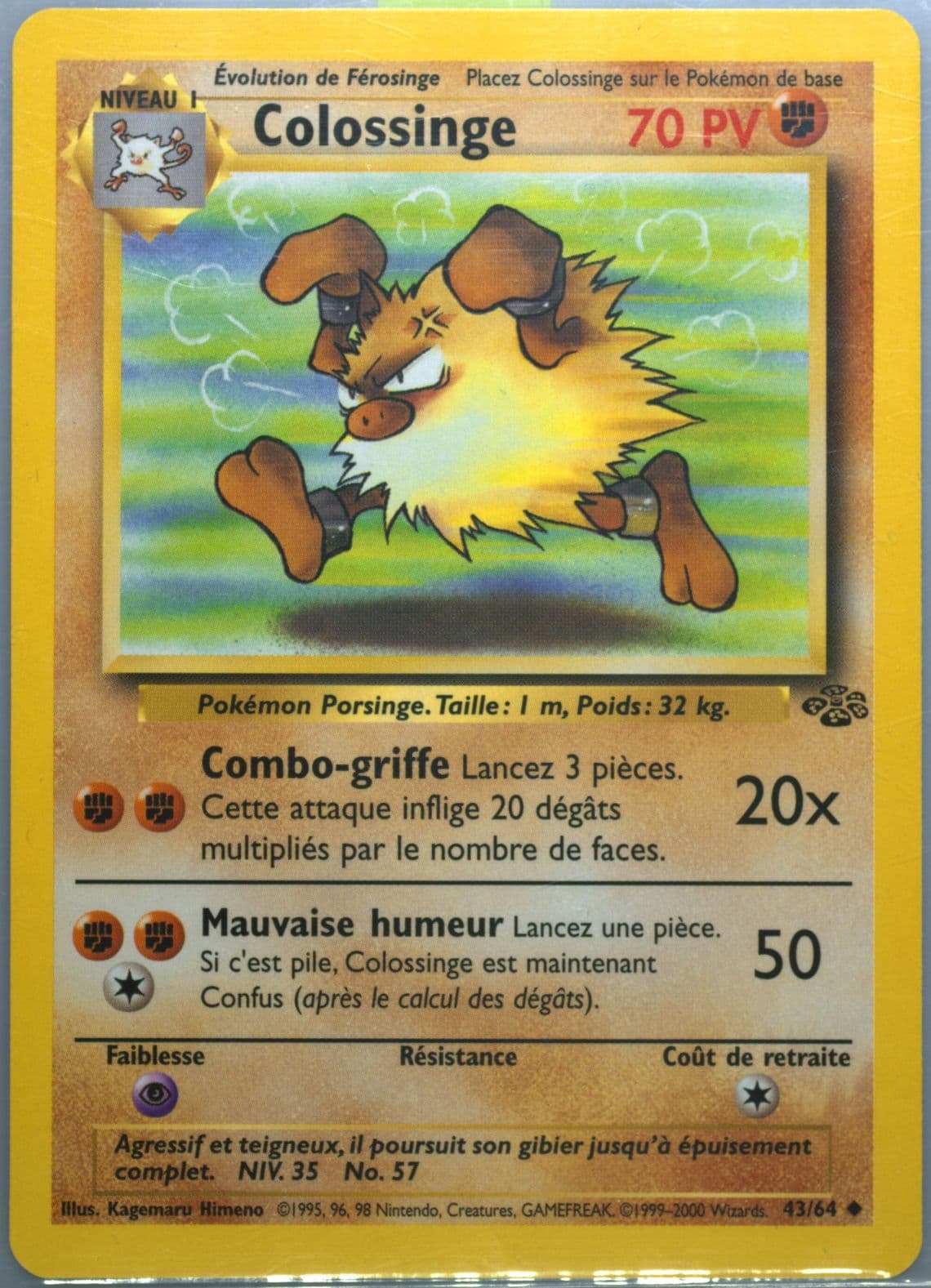 Colossinge (43) 2000 Pokemon French Jungle