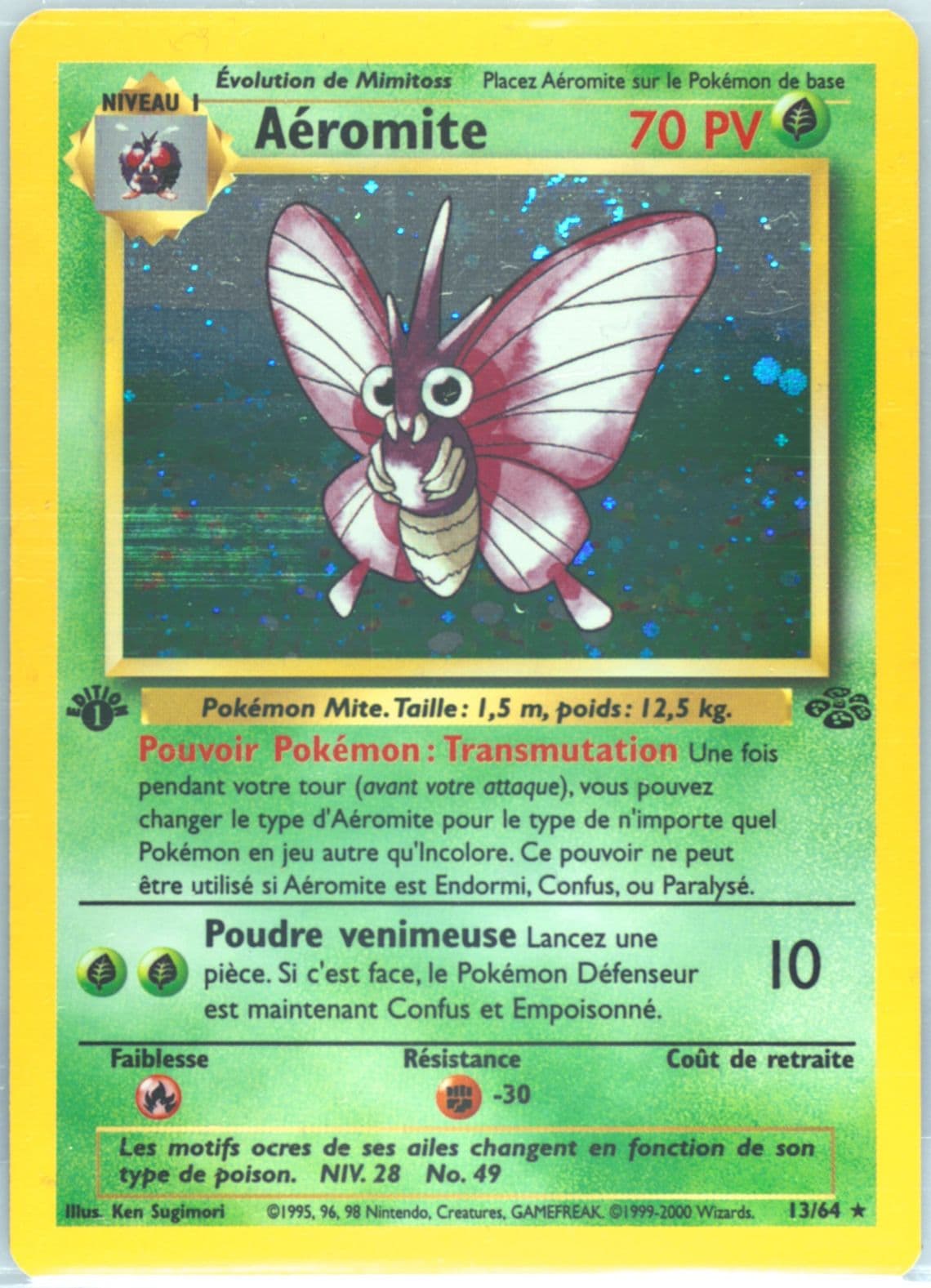 Aeromite-Holo 1st Edition (13) 2000 Pokemon French Jungle