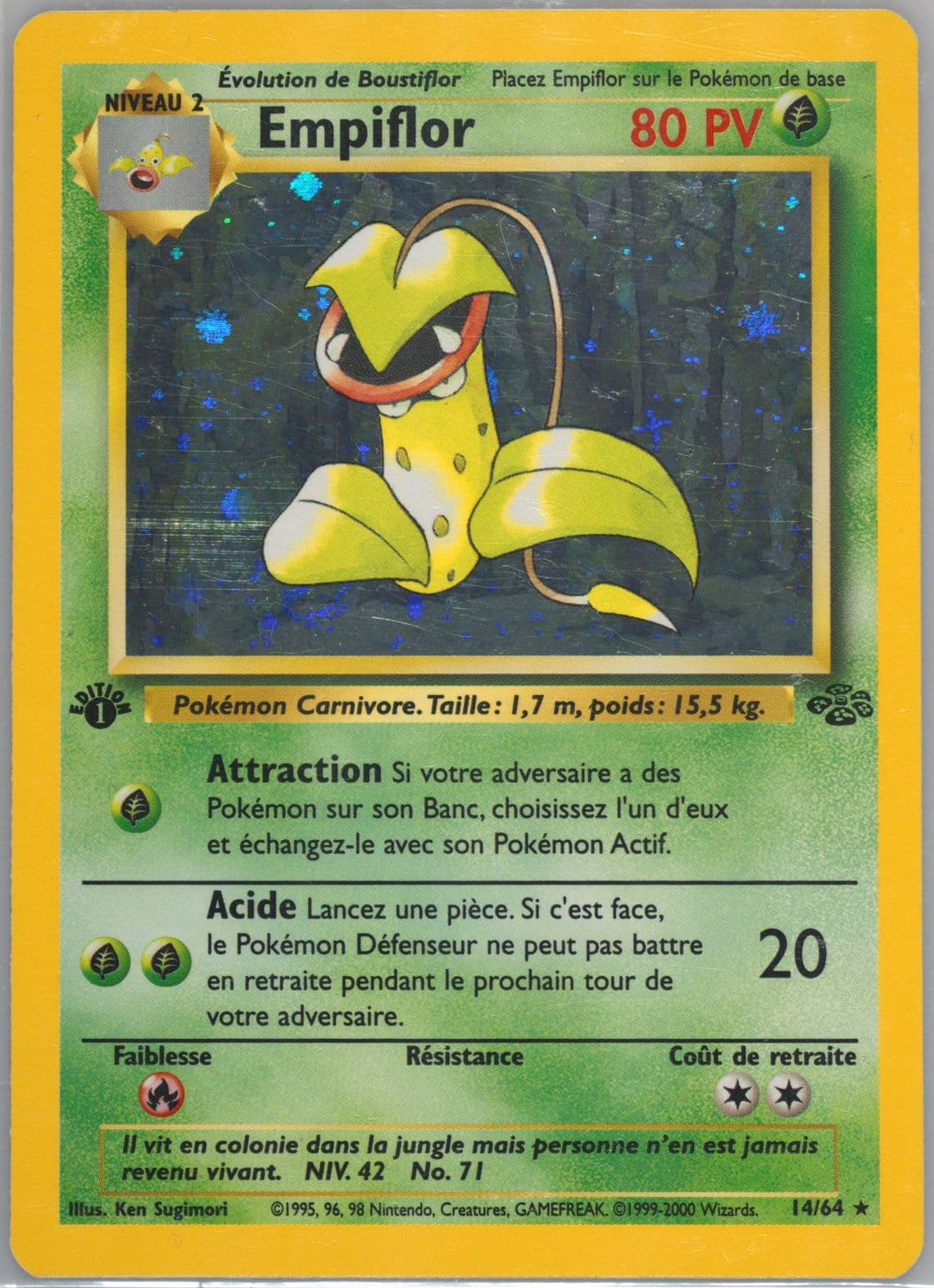 Empiflor-Holo 1st Edition (14) 2000 Pokemon French Jungle