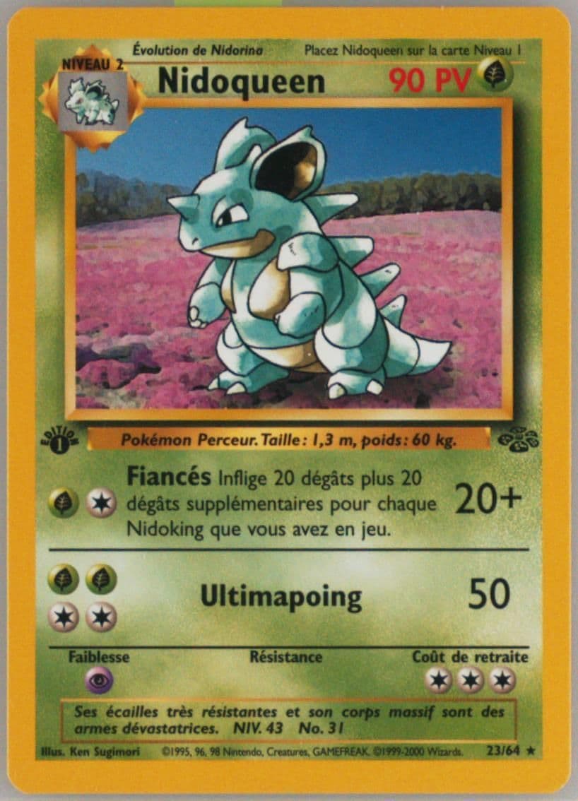 Nidoqueen 1st Edition (23) 2000 Pokemon French Jungle