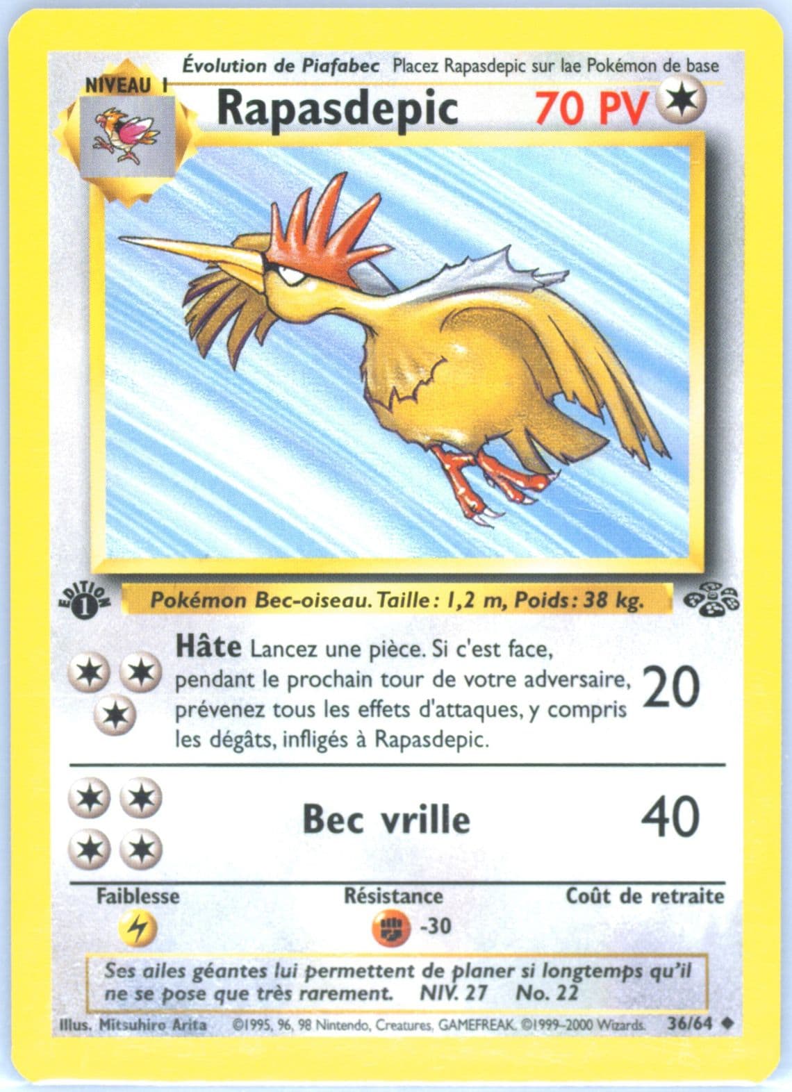 Rapasdepic 1st Edition (36) 2000 Pokemon French Jungle