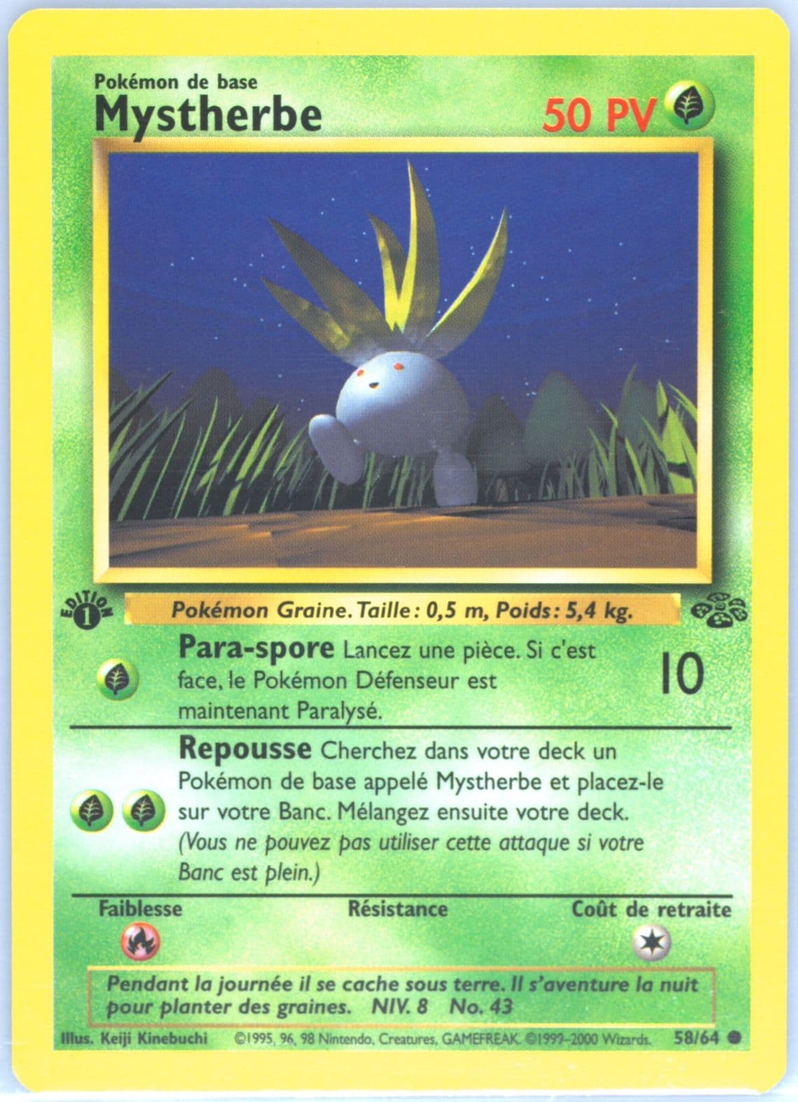 Mystherbe 1st Edition (58) 2000 Pokemon French Jungle