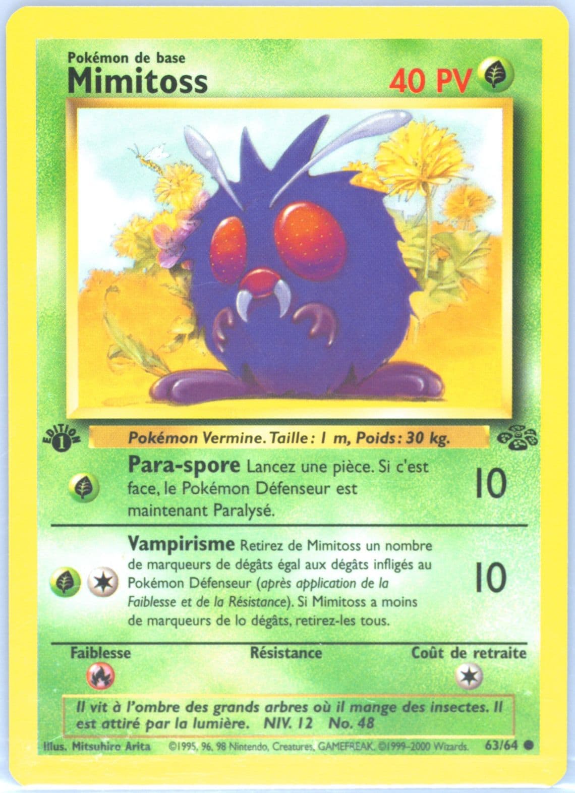 Mimitoss 1st Edition (63) 2000 Pokemon French Jungle