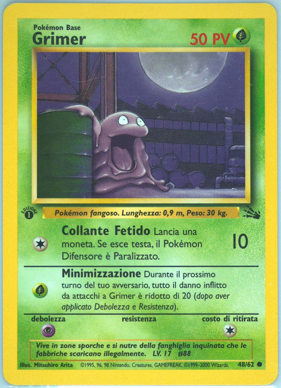 Grimer 1st Edition (48) 2000 Pokemon Italian Fossil