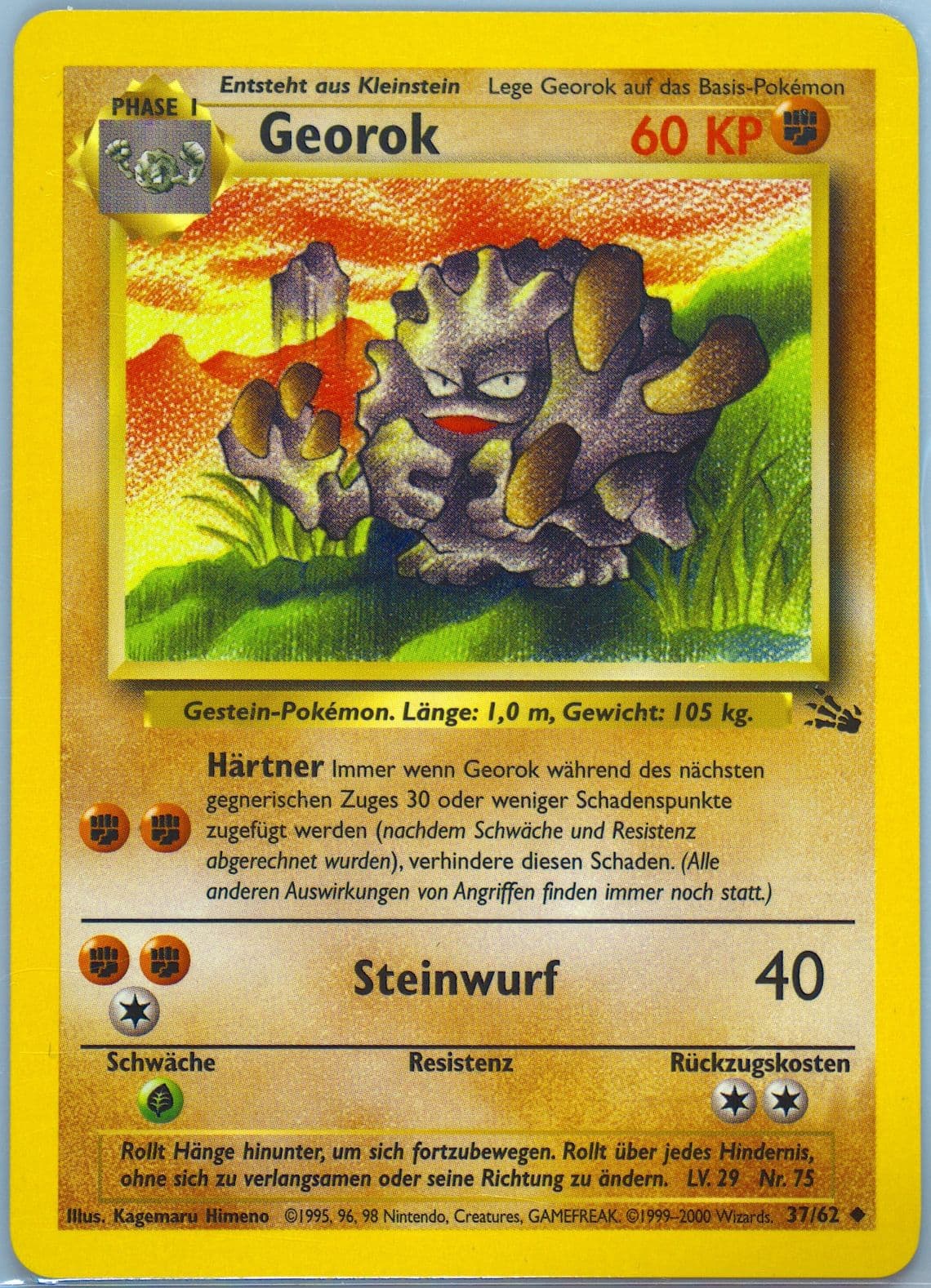 Georok (37) 2000 Pokemon German Fossil