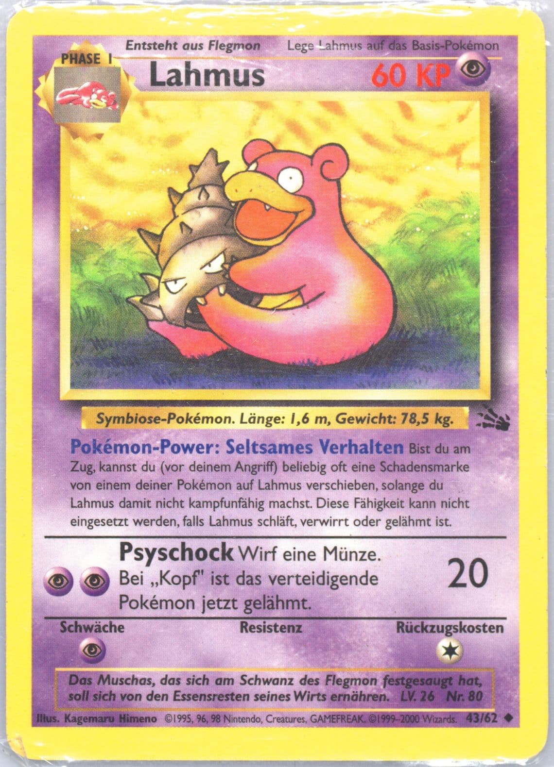 Lahmus (43) 2000 Pokemon German Fossil