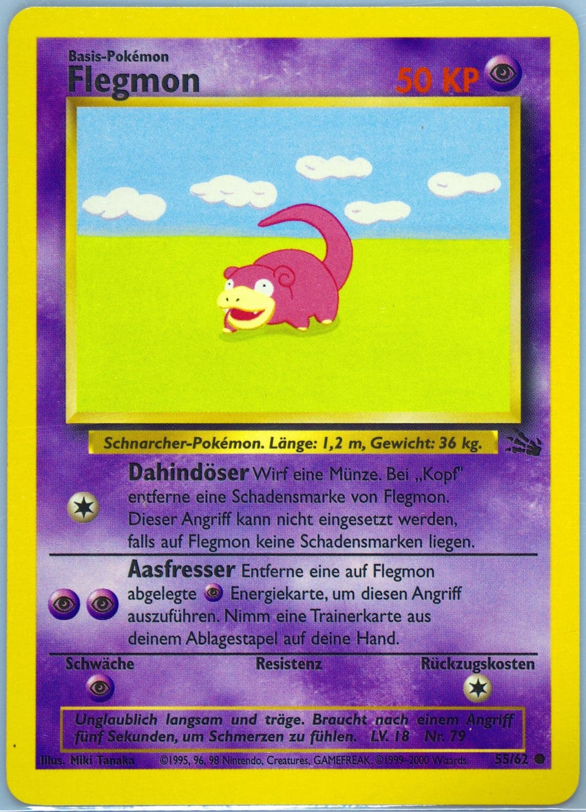 Flegmon (55) 2000 Pokemon German Fossil