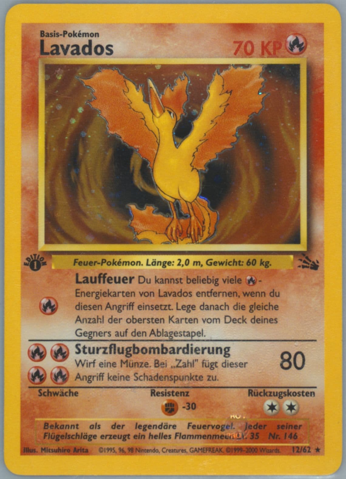 Lavados-Holo 1st Edition (12) 2000 Pokemon German Fossil