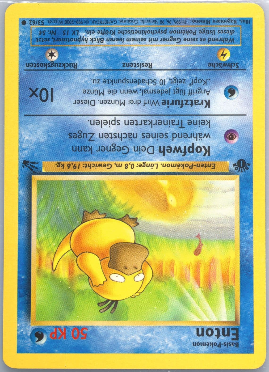 Enton 1st Edition (53) 2000 Pokemon German Fossil