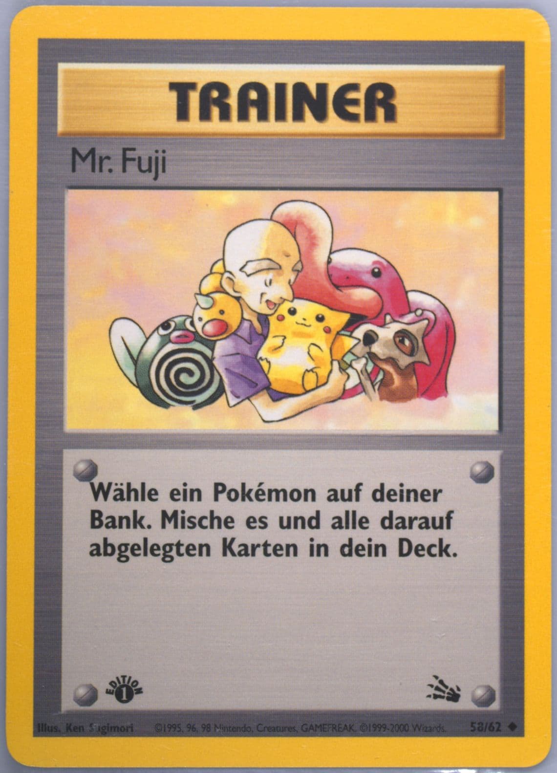 Mr. Fuji 1st Edition (58) 2000 Pokemon German Fossil