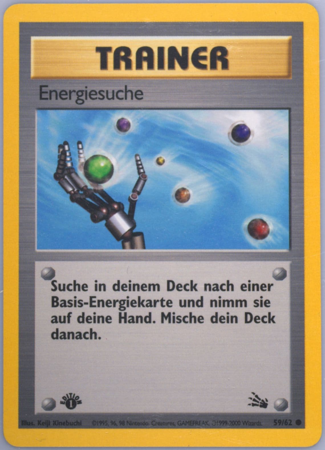 Energiesuche 1st Edition (59) 2000 Pokemon German Fossil