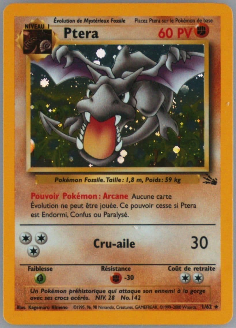 Ptera-Holo (1) 2000 Pokemon French Fossil