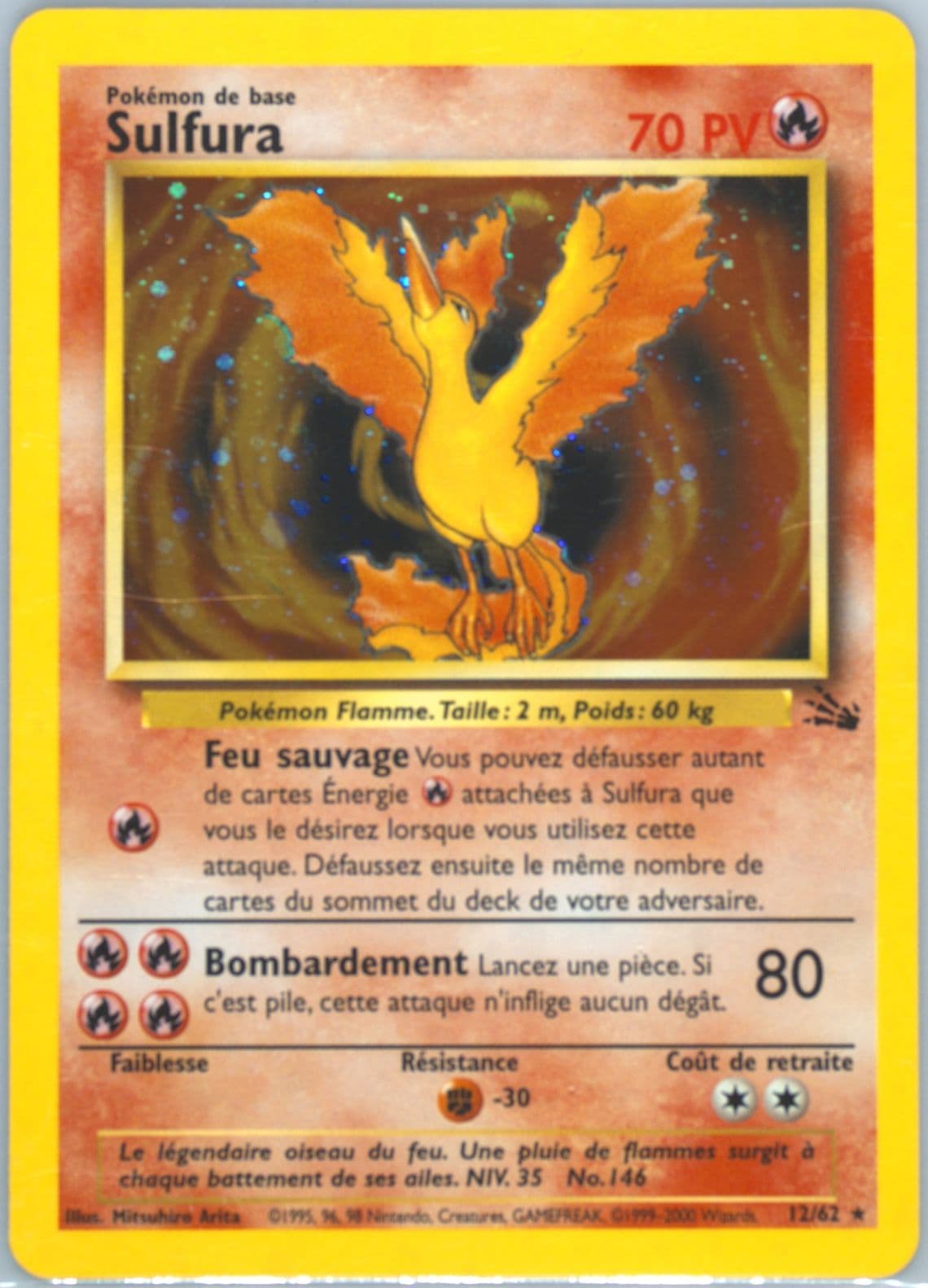 Sulfura-Holo (12) 2000 Pokemon French Fossil