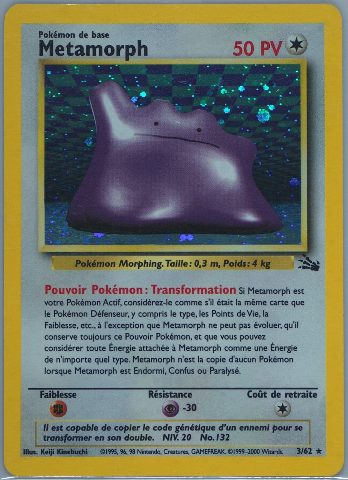 Metamorph (18) 2000 Pokemon French Fossil