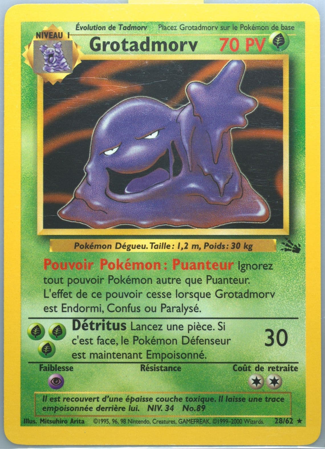 Grotadmorv (28) 2000 Pokemon French Fossil