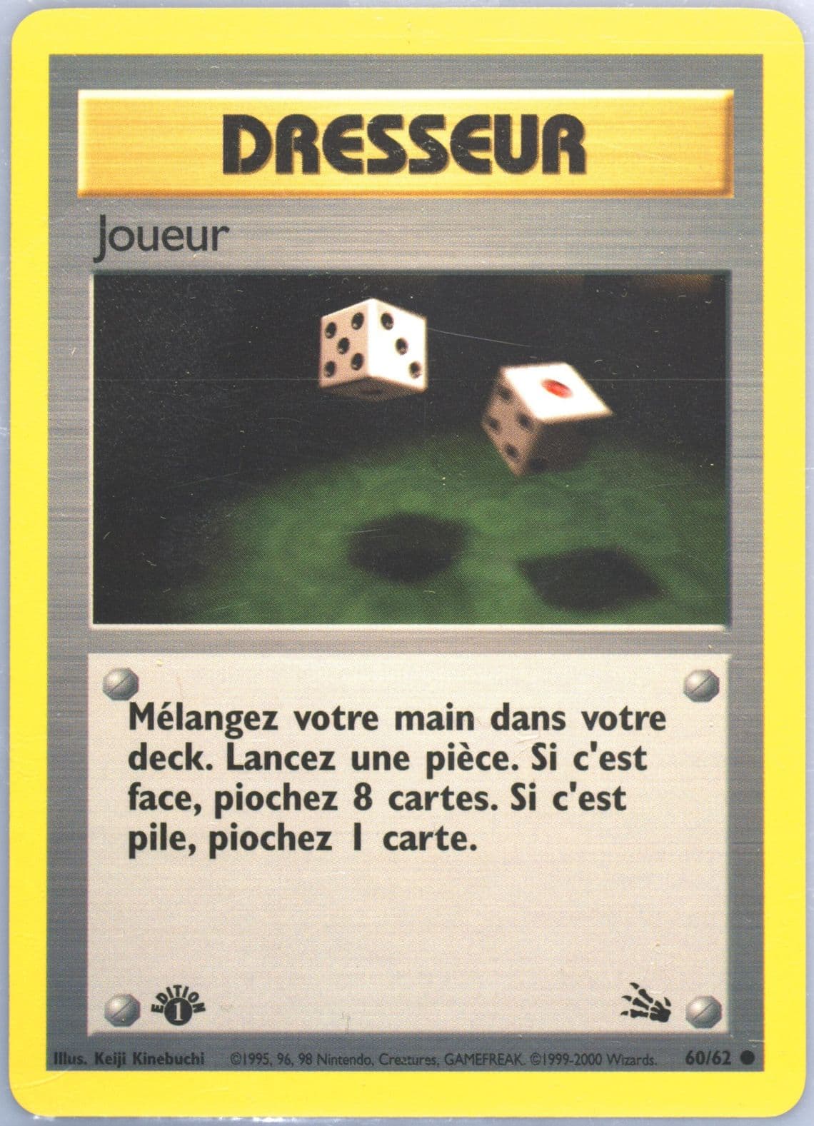 Joueur 1st Edition (60) 2000 Pokemon French Fossil