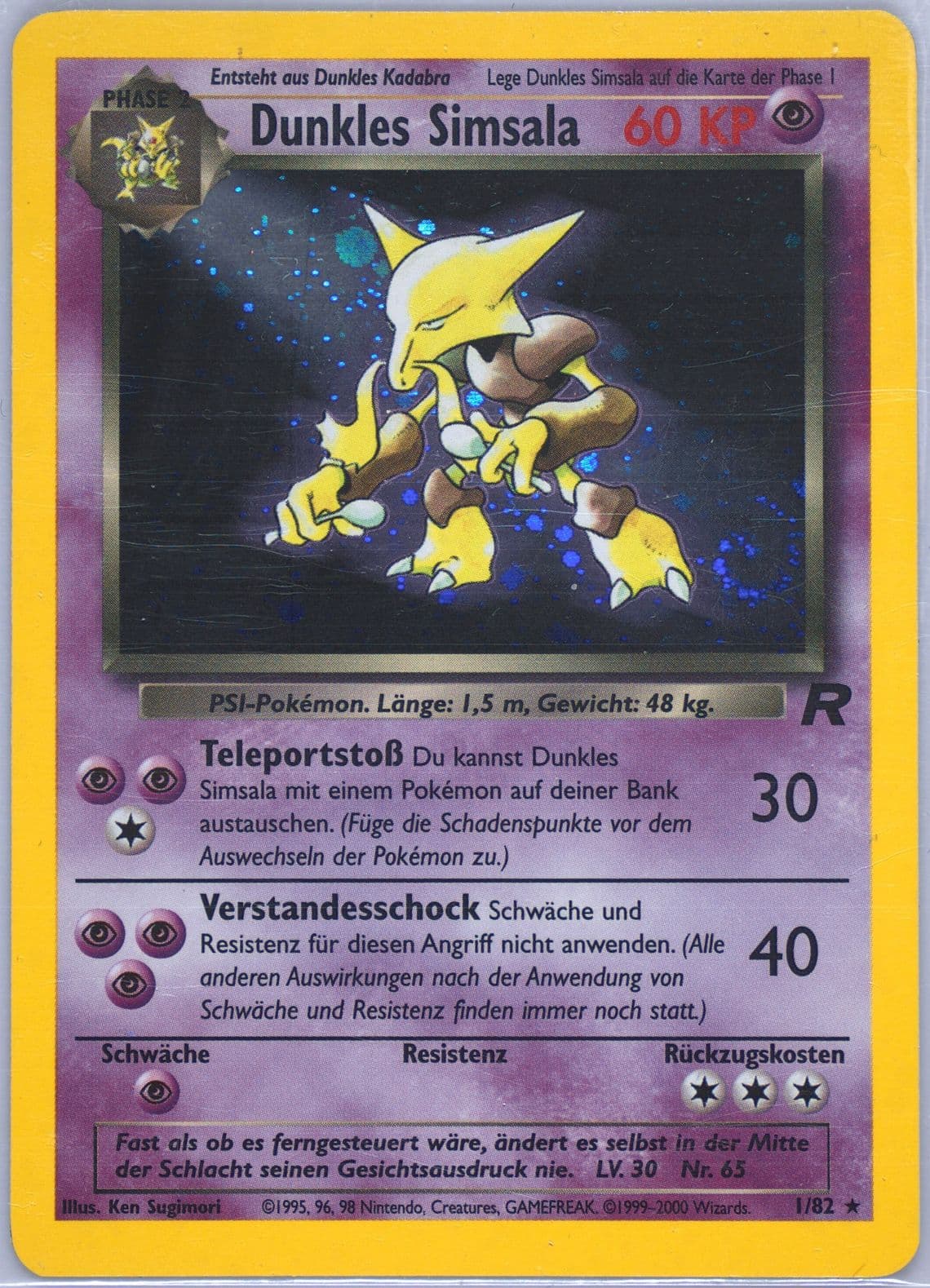 Dunkles Simsala-Holo German (1) 2000 Pokemon Rocket
