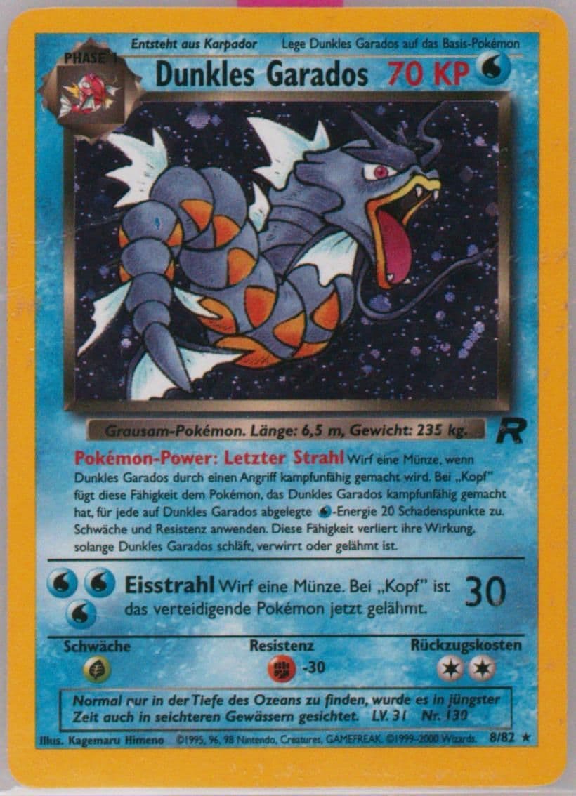 Dunkles Garados-Holo German (8) 2000 Pokemon Rocket
