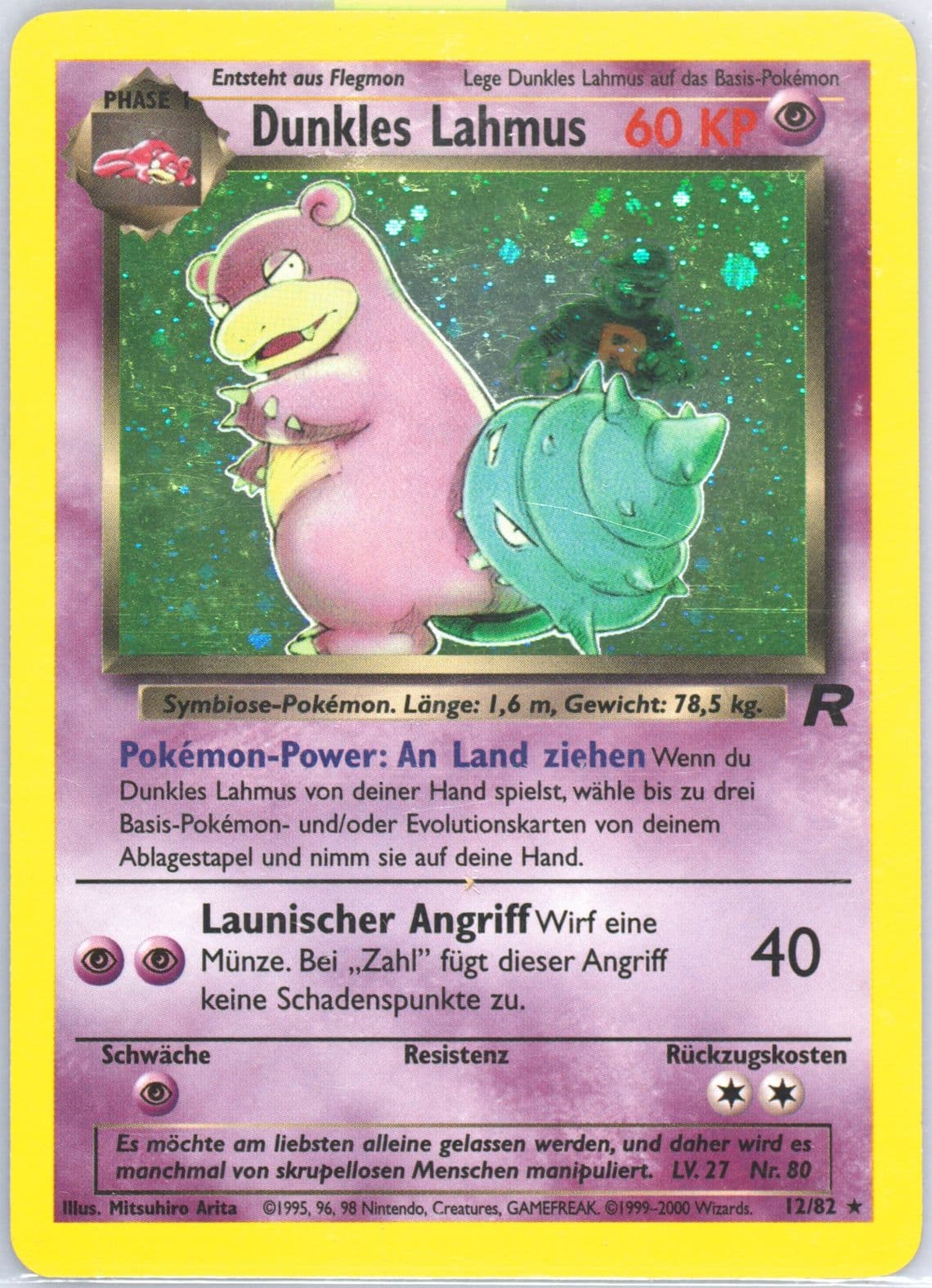 Dunkles Lahmus-Holo German (12) 2000 Pokemon Rocket