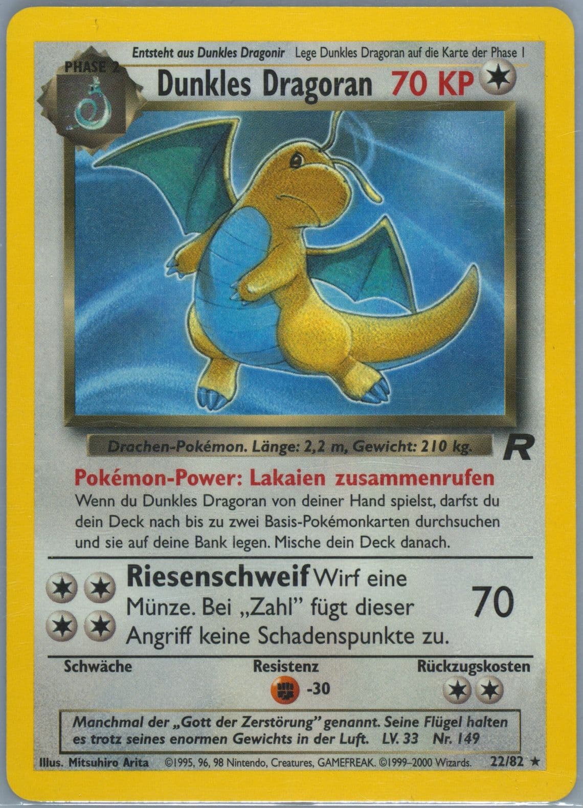 Dunkles Dragoran German (22) 2000 Pokemon Rocket