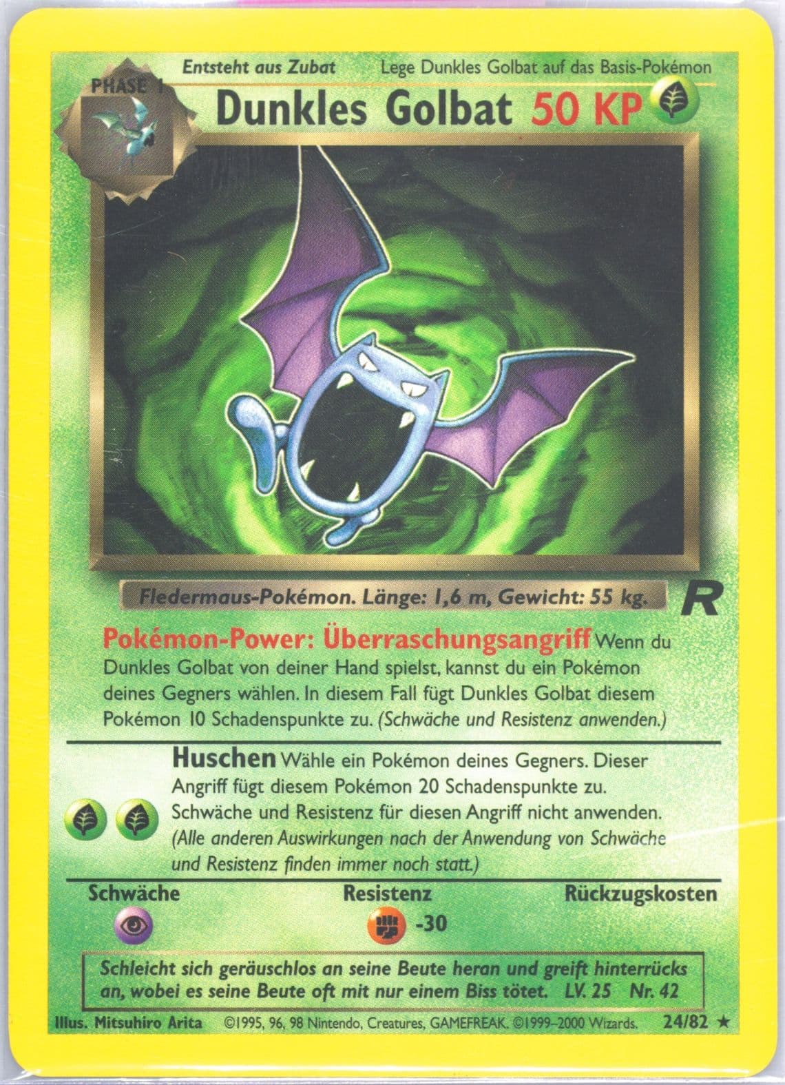 Dunkles Golbat German (24) 2000 Pokemon Rocket