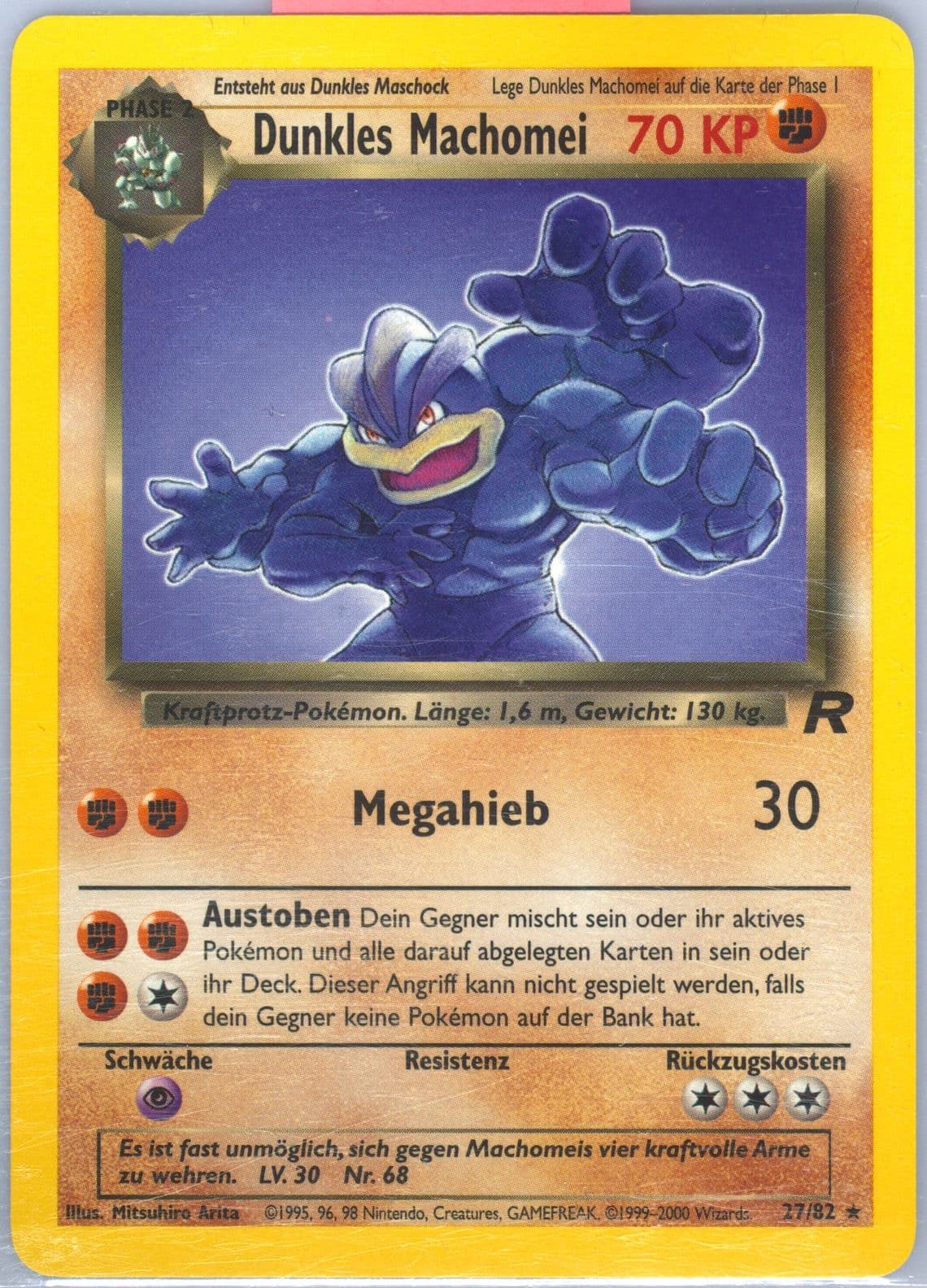 Dunkles Machomei German (27) 2000 Pokemon Rocket