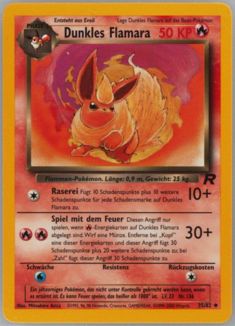 Dunkles Flamara German (35) 2000 Pokemon Rocket