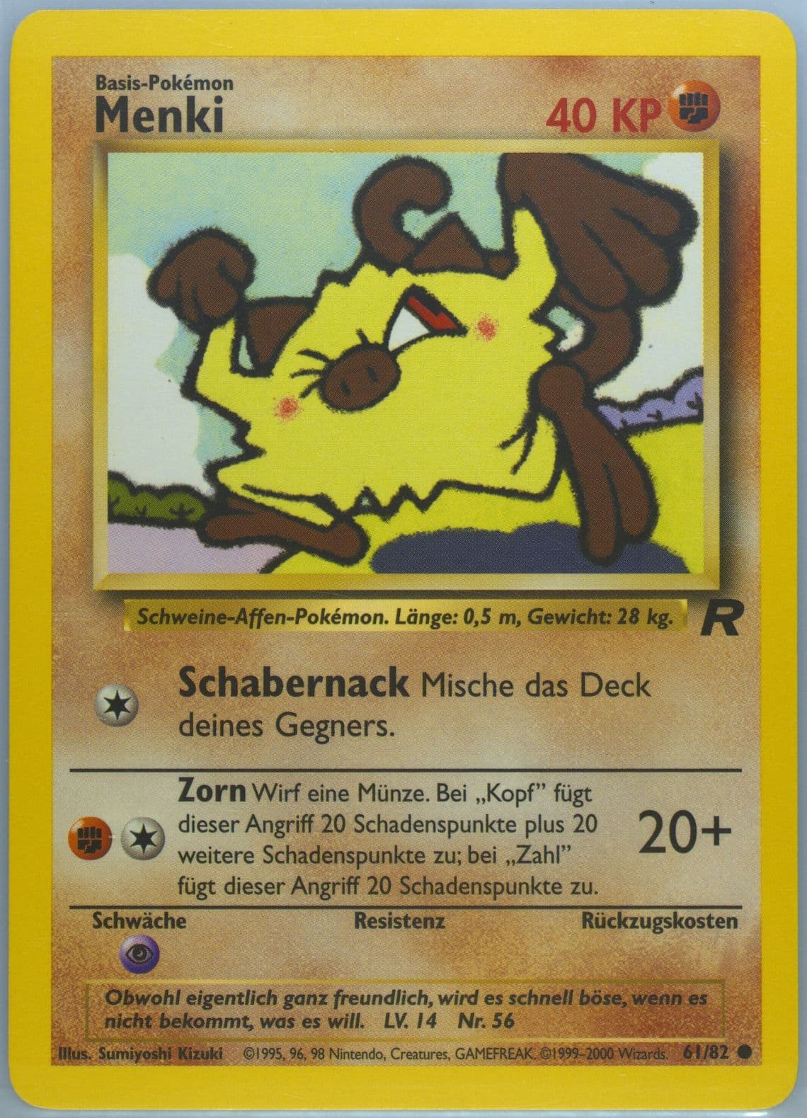 Menki German (61) 2000 Pokemon Rocket