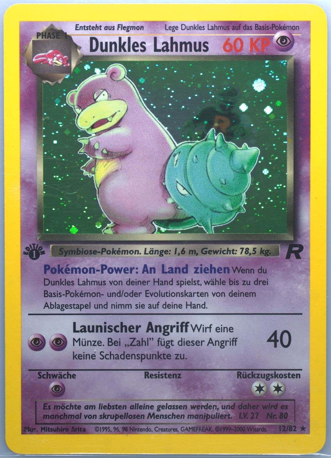 Dunkles Lahmus-Holo German-1st Edition (12) 2000 Pokemon Rocket