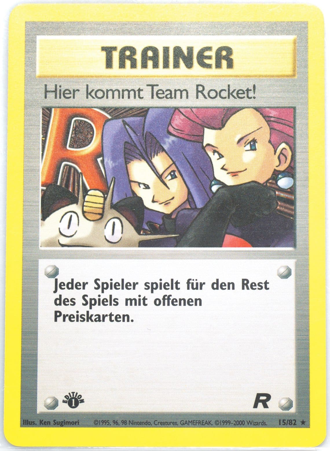 Hier Kommt Team Rocket!-Holo German-1st Edition (15) 2000 Pokemon Rocket